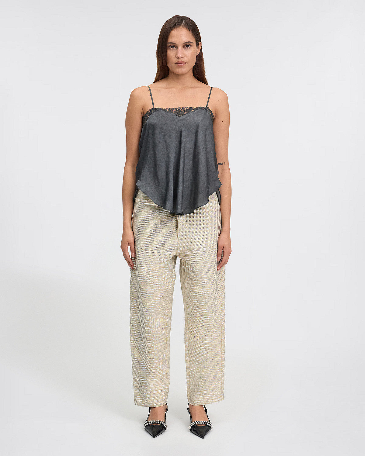 Creme Denim Pants - Ecru by Mes Demoiselles | 25 South Boutiques