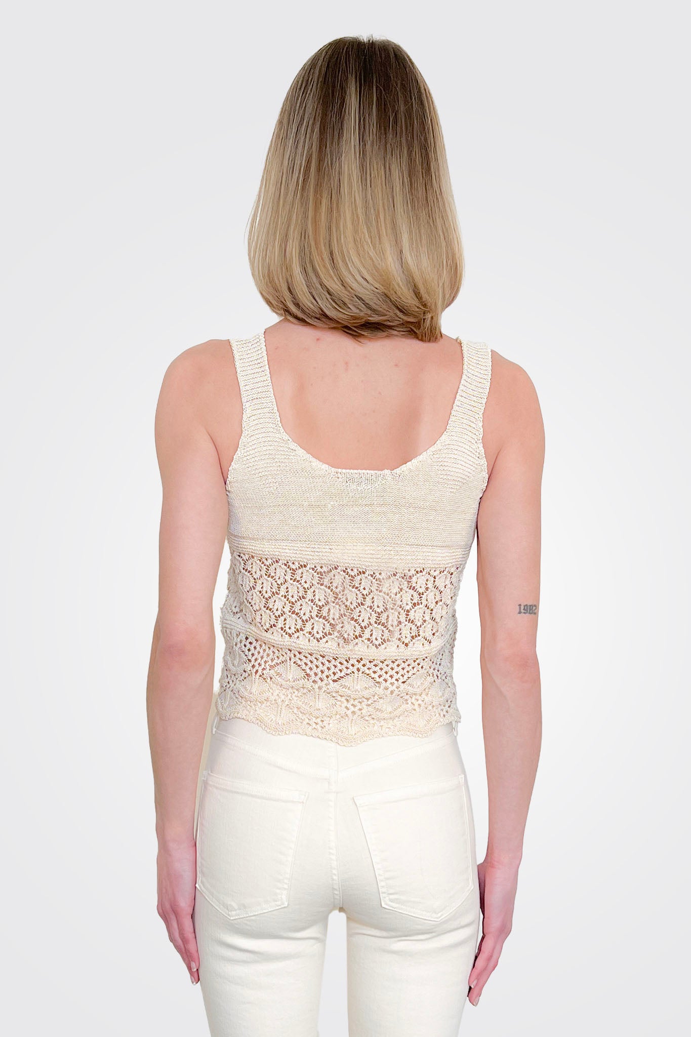 Jaime Crochet Top - Cream by Momonì — alternate view