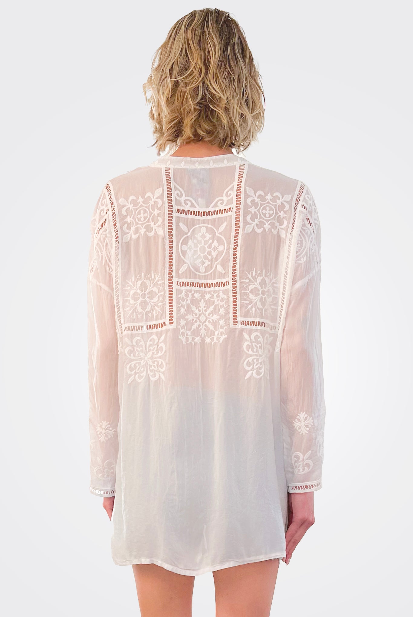 Mosaic Tunic - White by Johnny Was — view 3