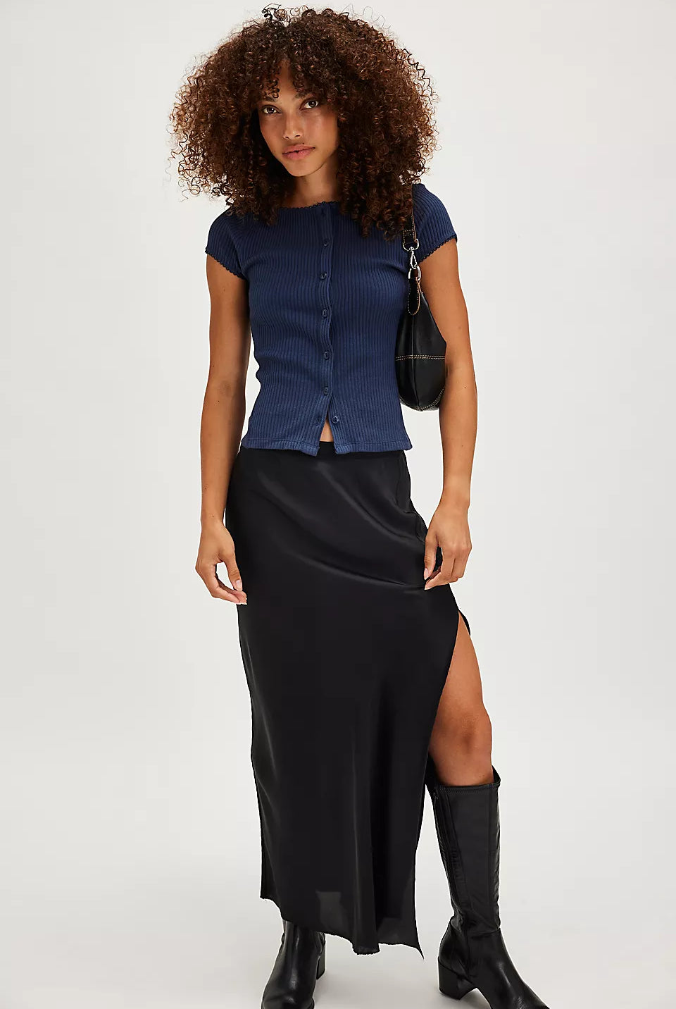 Most Wanted Cardi - Navy by Free People — alternate view