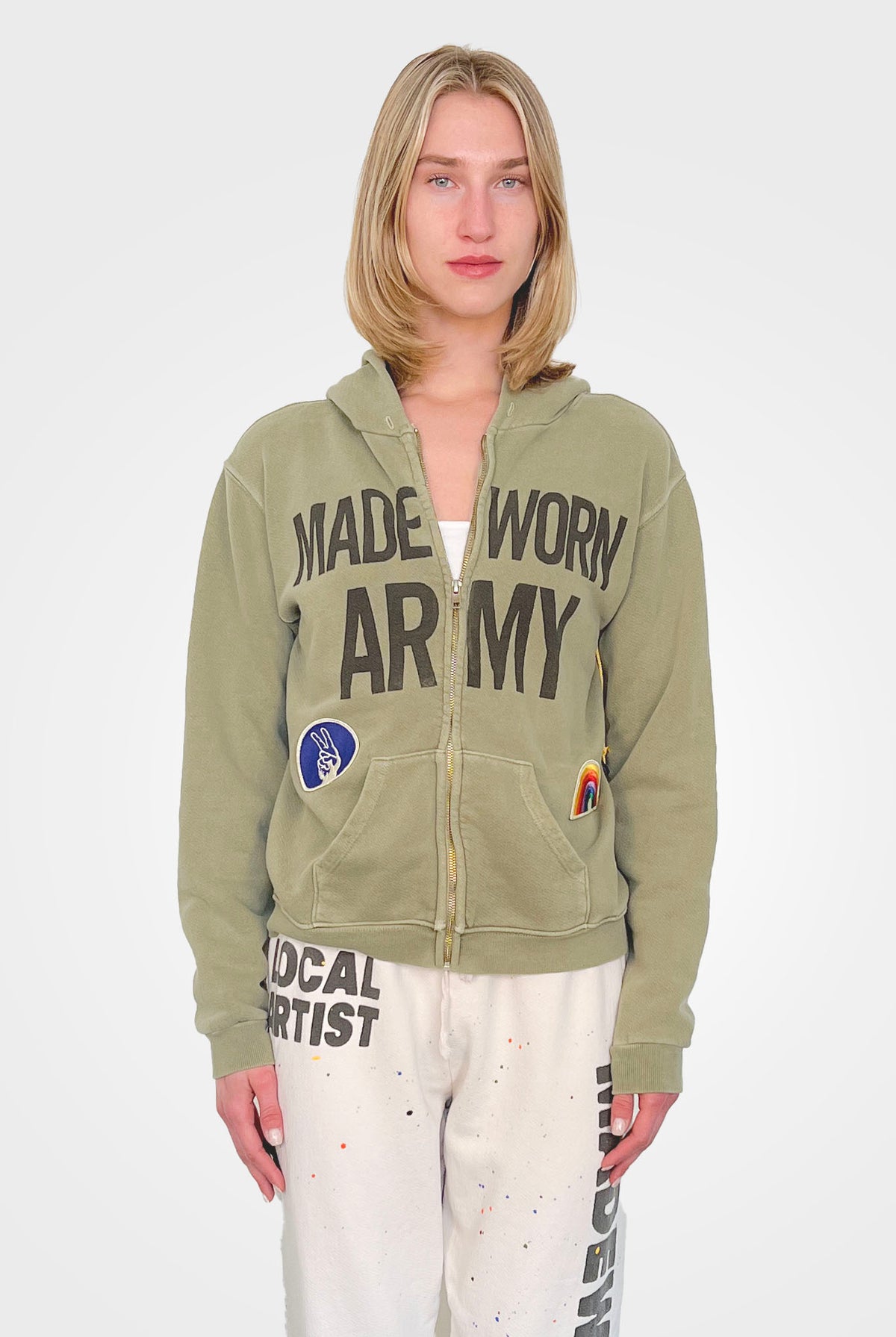 Army Zip Hoodie - Fatigue by MADEWORN | 25 South Boutiques