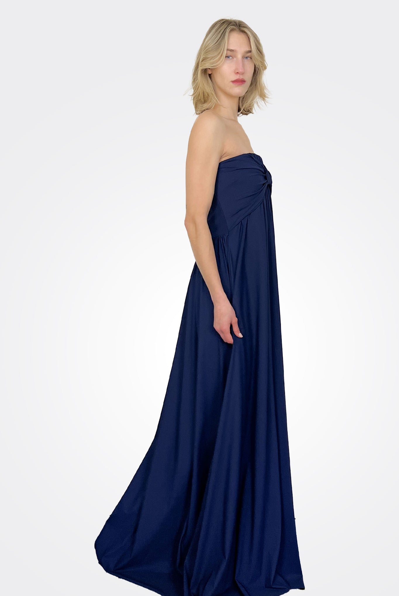 Dolse Long Gown - Blu Notte by Chiara Boni — alternate view
