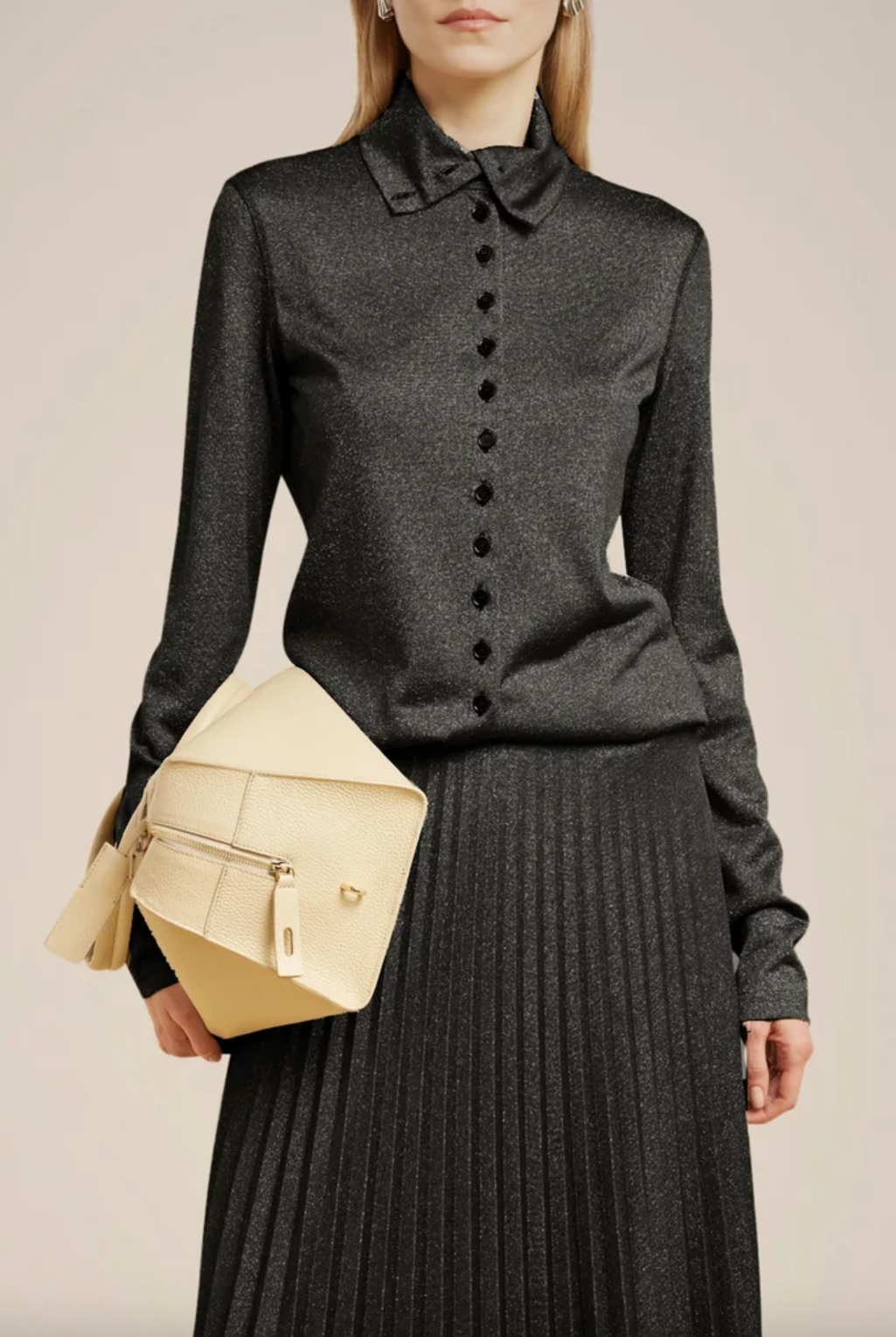 Lurex Jersey Shirt - Nero by Liviana Conti | 25 South Boutiques
