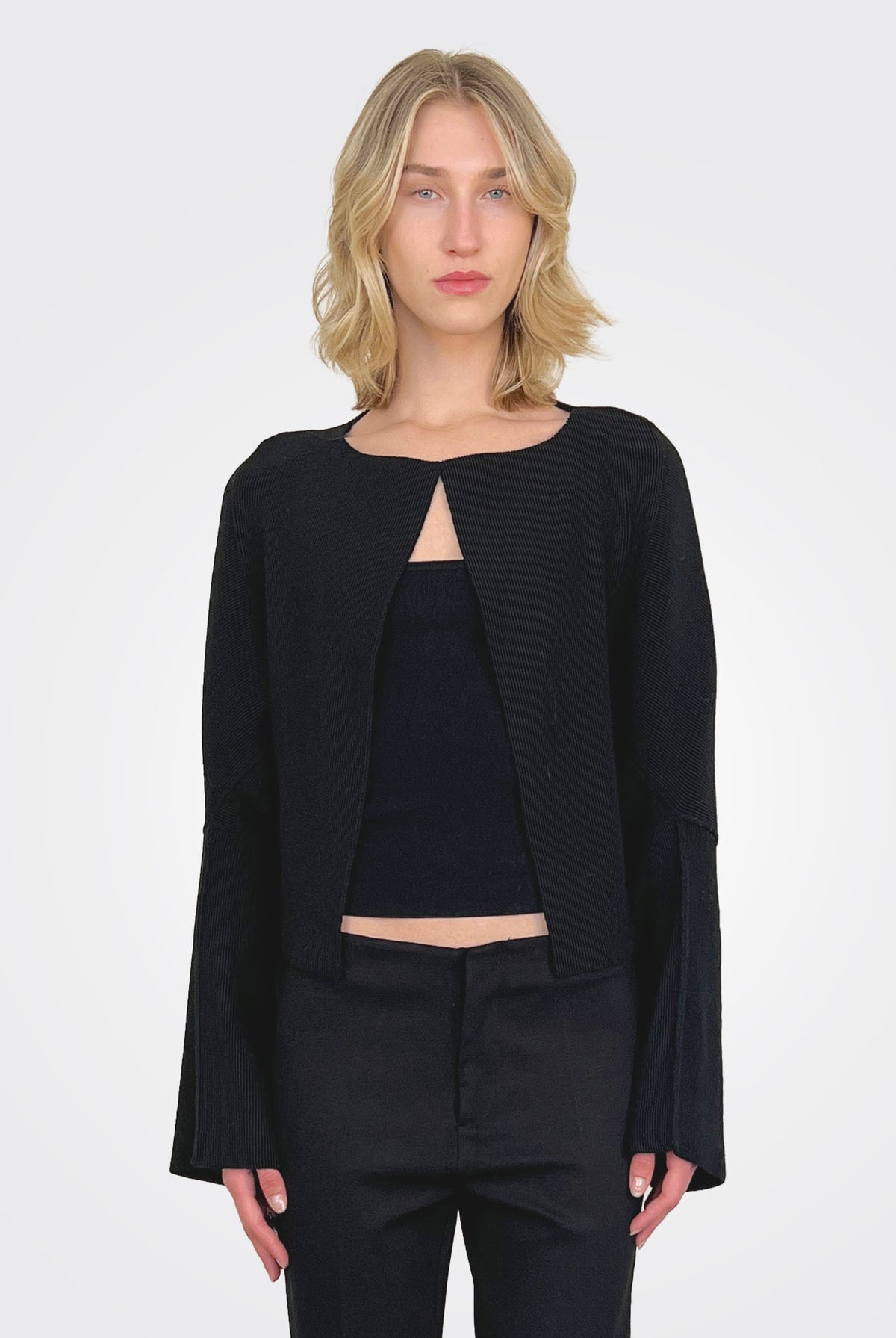 Ottoman Cardigan - Nero by Liviana Conti — alternate view