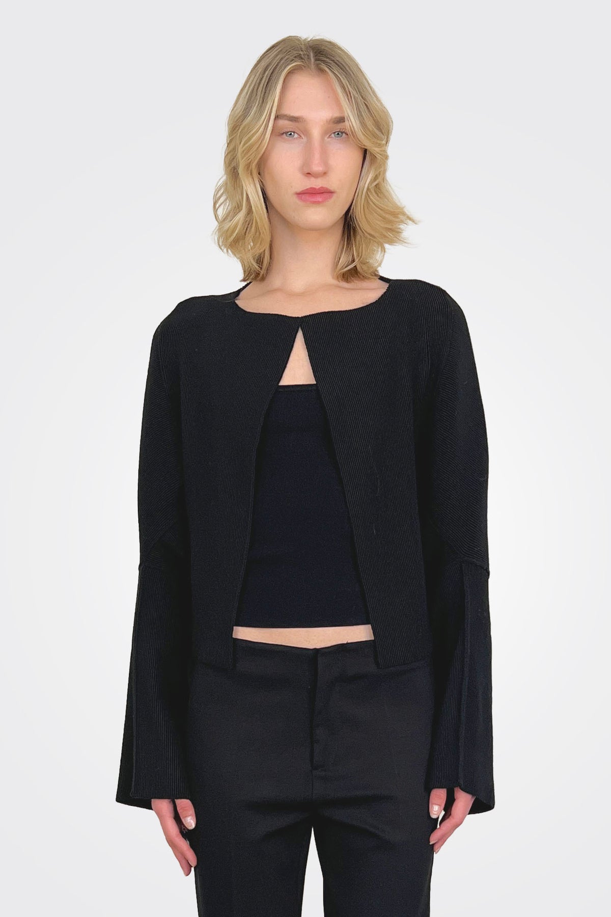 Ottoman Cardigan - Nero by Liviana Conti — alternate view