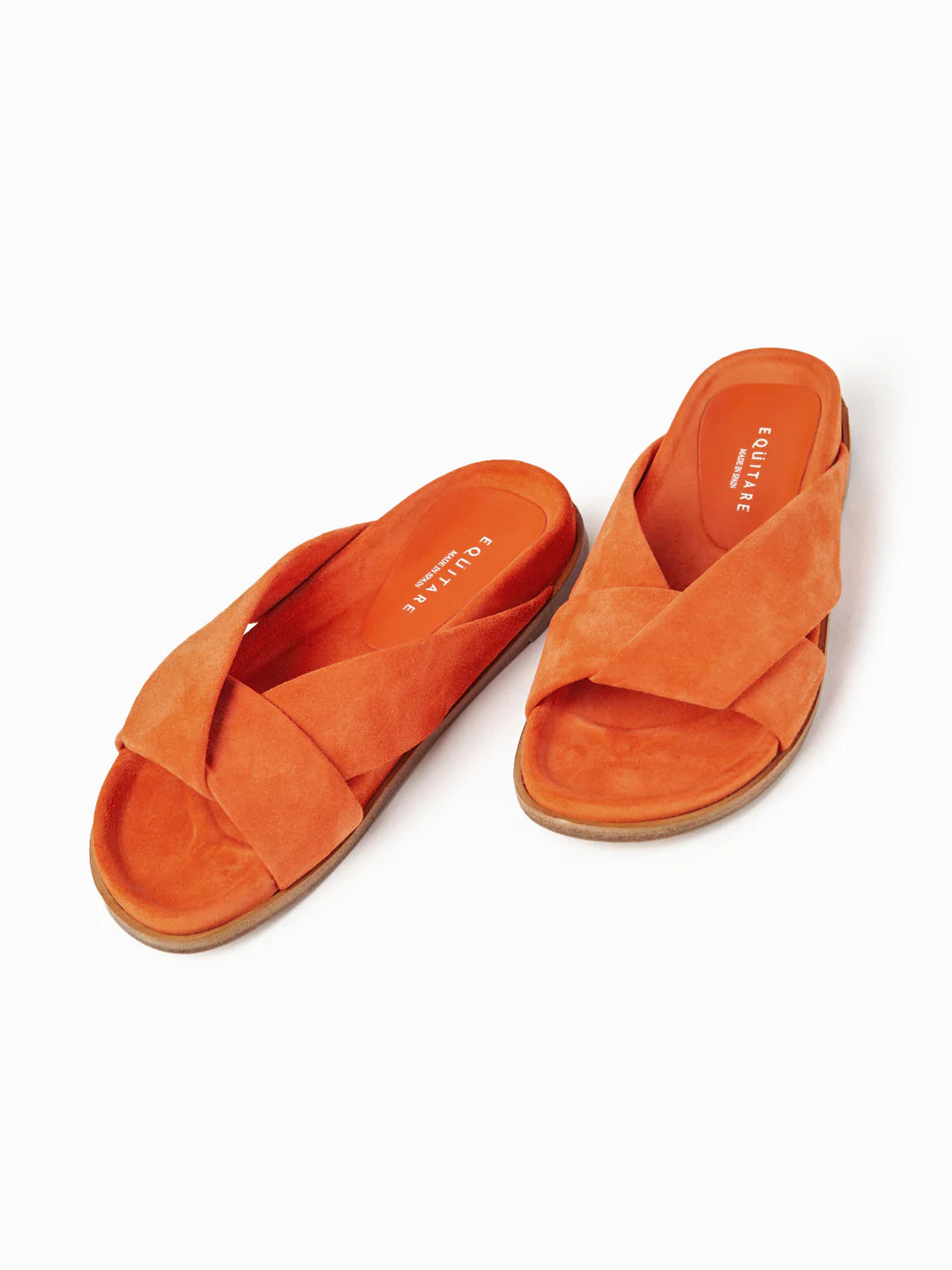 Nimega Suede Sandal - Tangerine by Equitare — alternate view