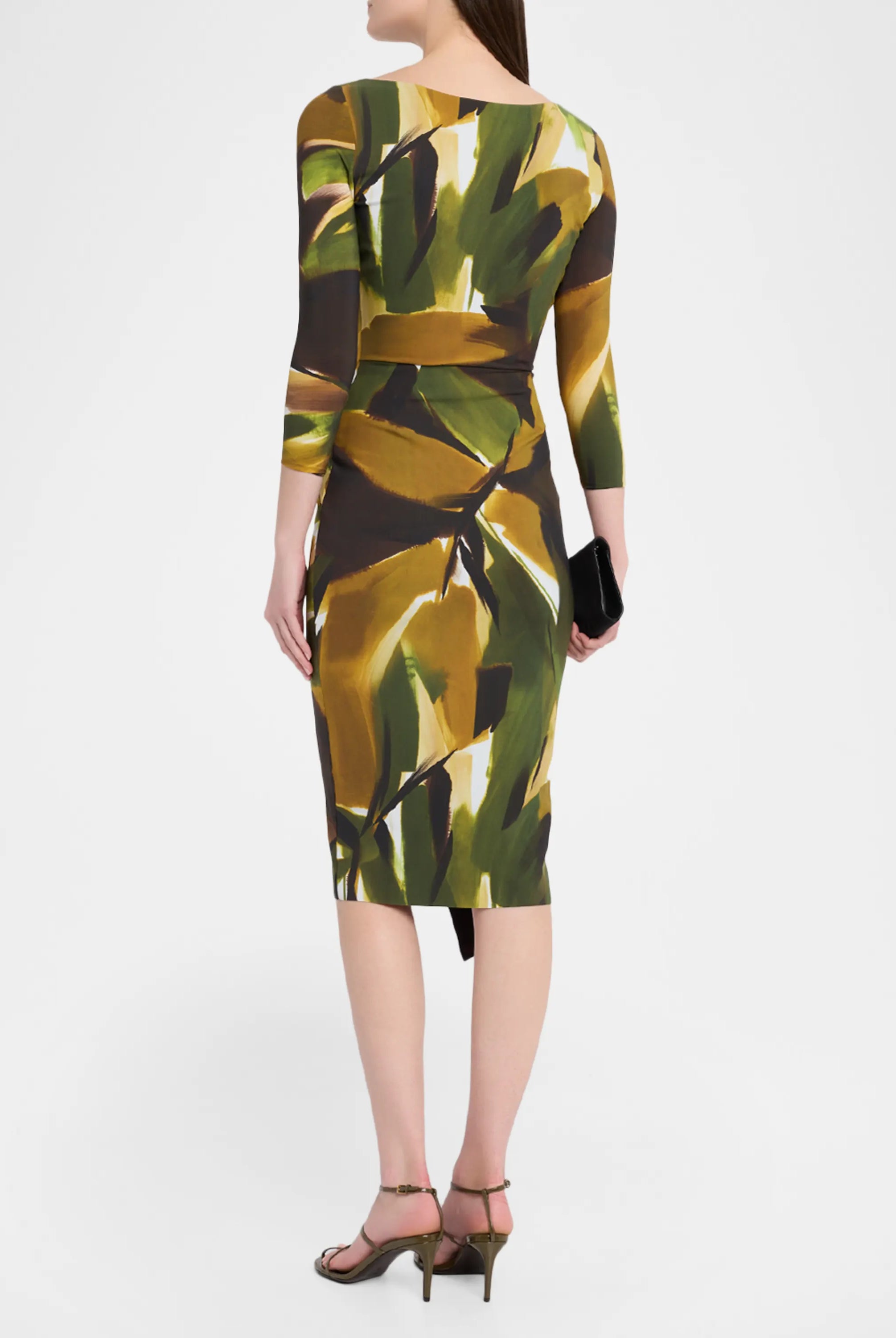 Axas Gathered Abstract-Print Midi Dress - Veronica by Chiara Boni — alternate view