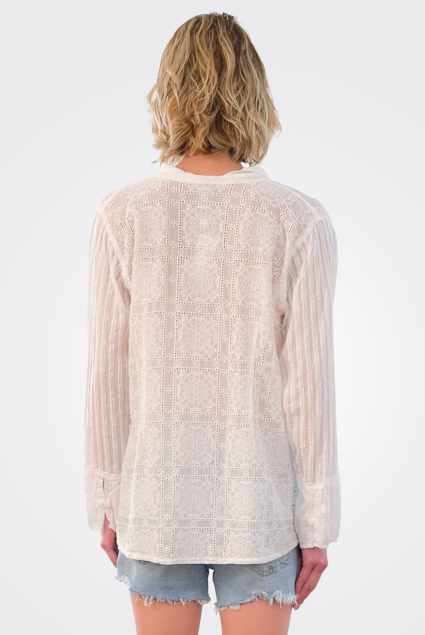 Nyx Shirt - White by Johnny Was — view 3