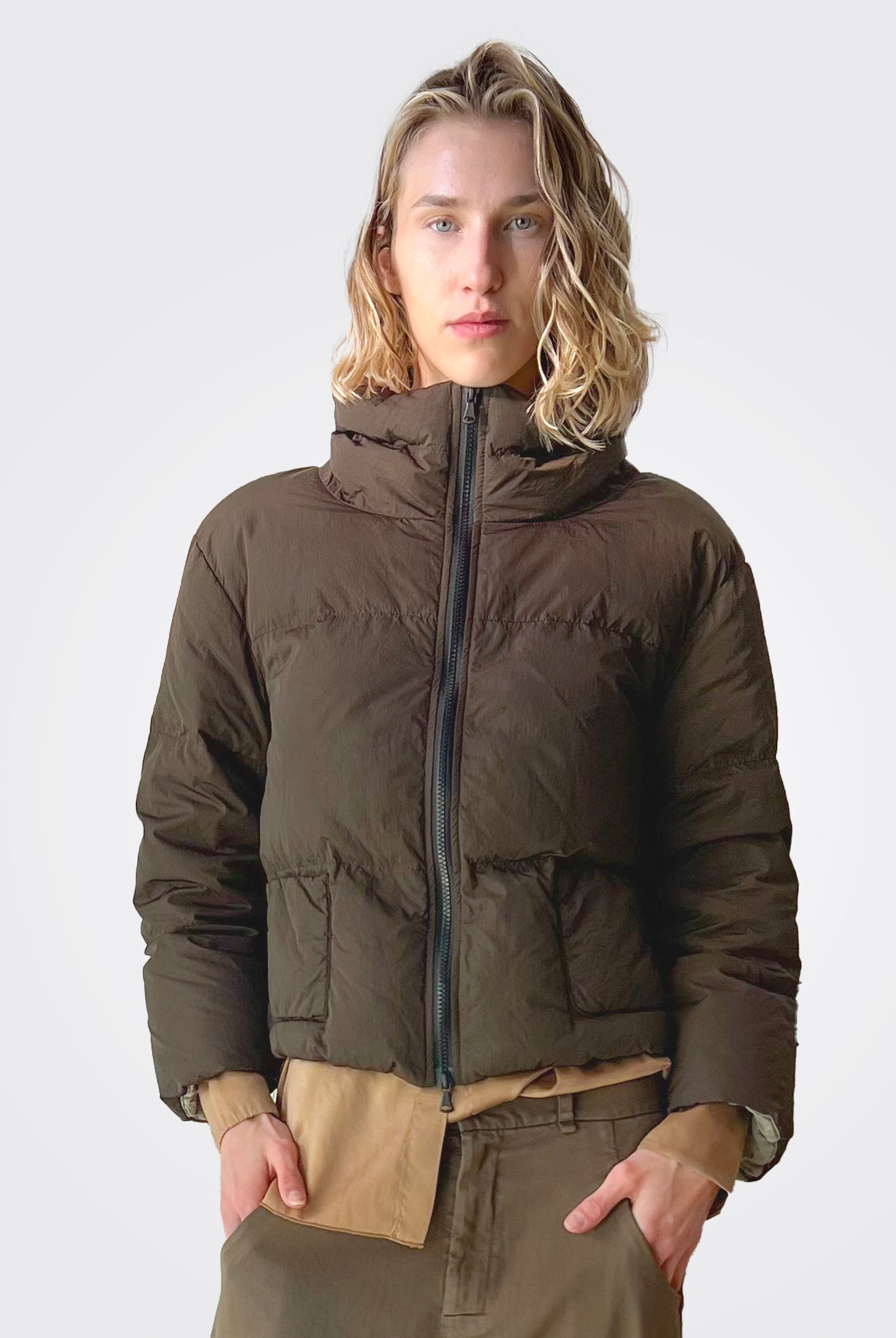 Coat w/ Real Goose Down - Olive by Transit Par-Such | 25 South Boutiques