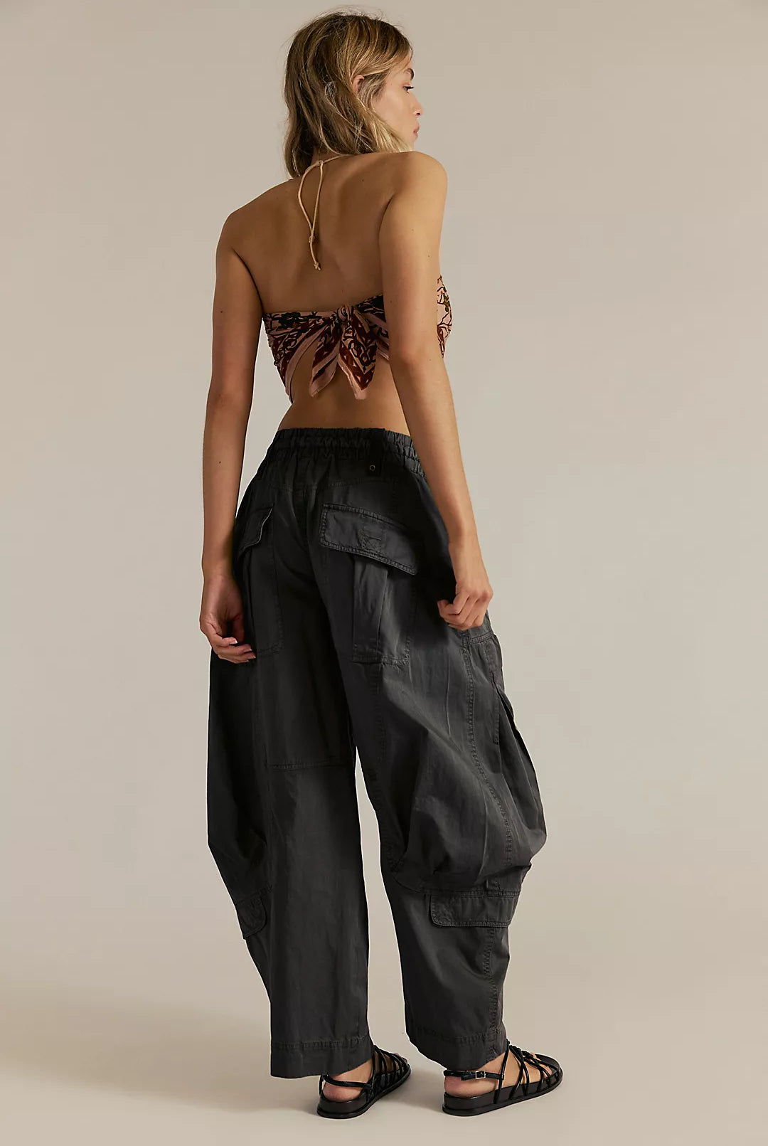 Onset Pull-On Cargo Pants - Black by Free People — view 3
