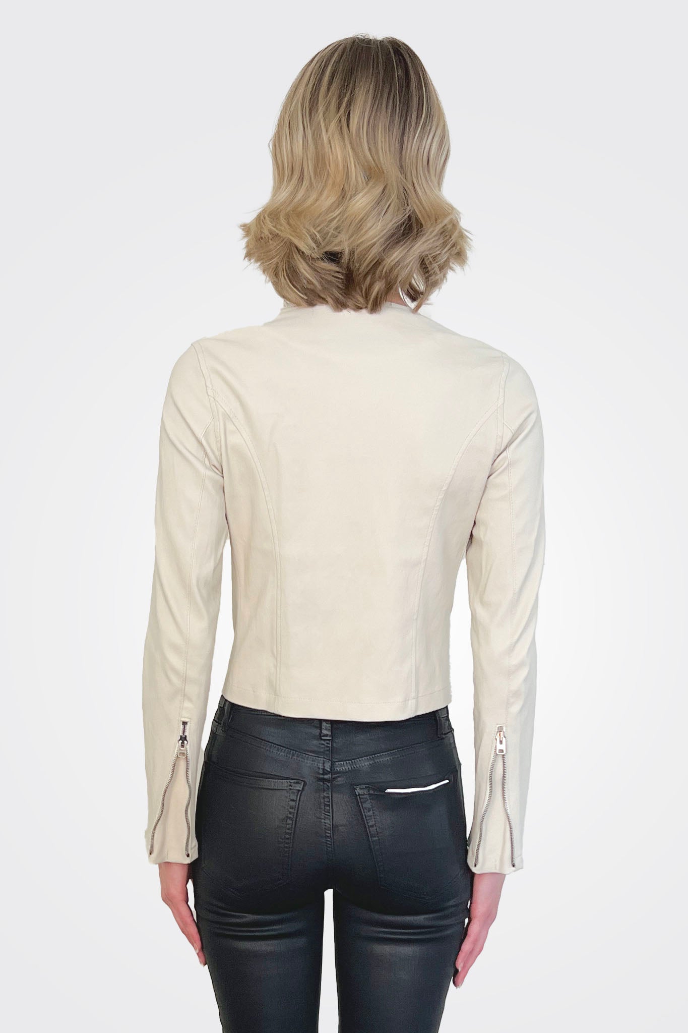 Anto Leather Jacket - Off White by Manto — view 4