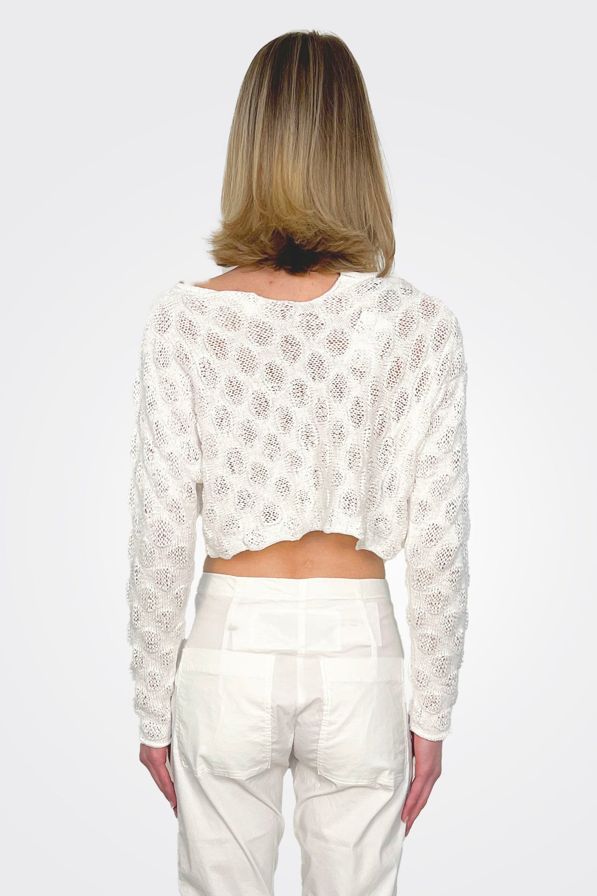 Cropped Sweater - Off White by Rundholz — alternate view