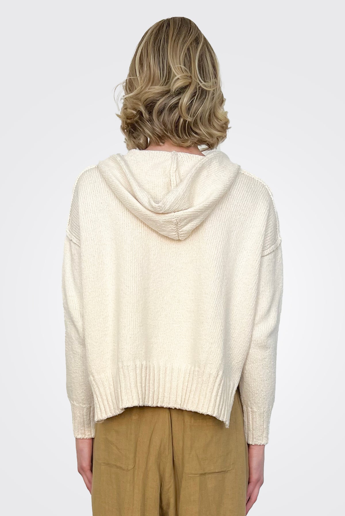 Calica Knitted Hoodie - Panna by Momonì — view 4