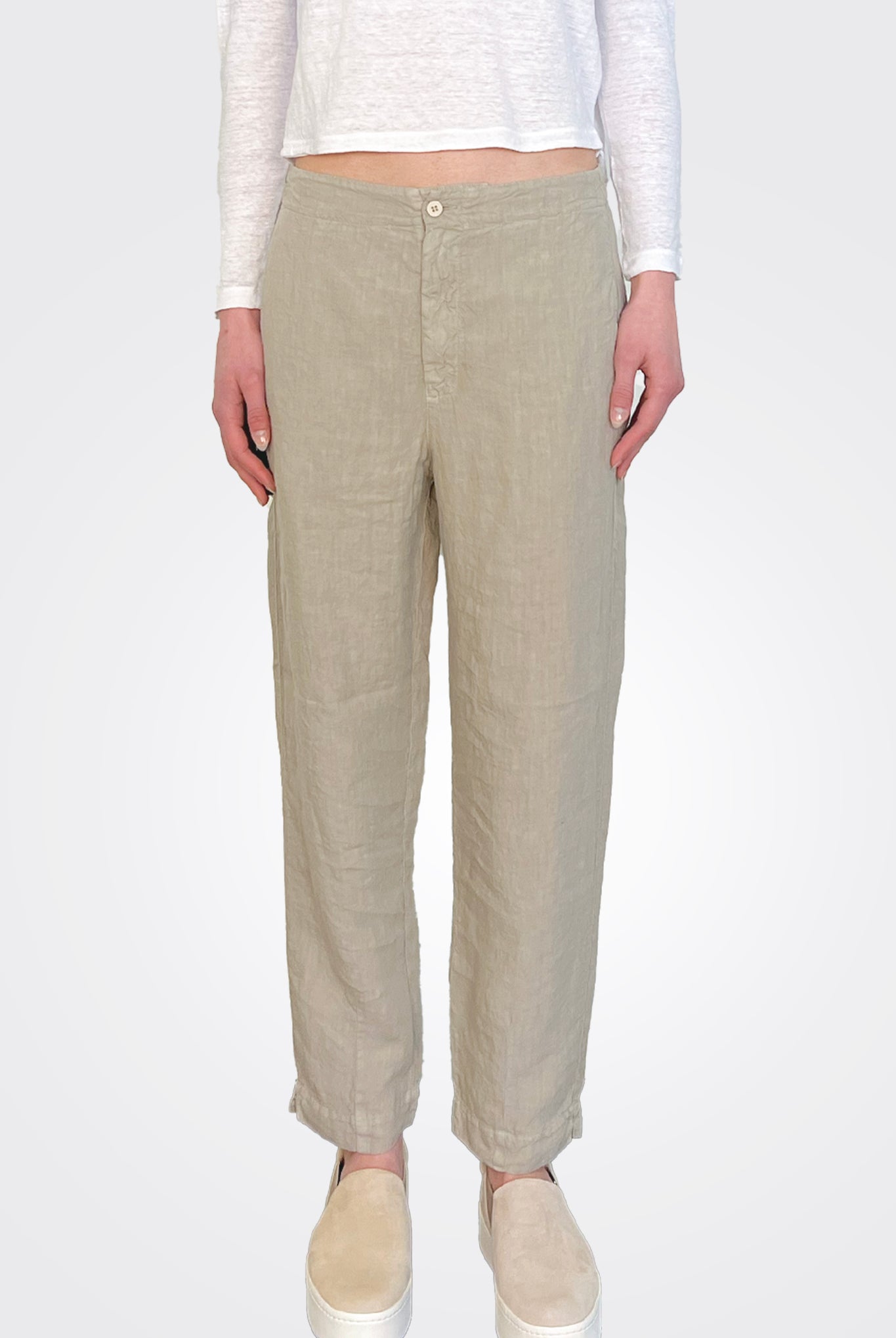 Linen Pocket Pants - Pearl Grey by Transit Par-Such — alternate view