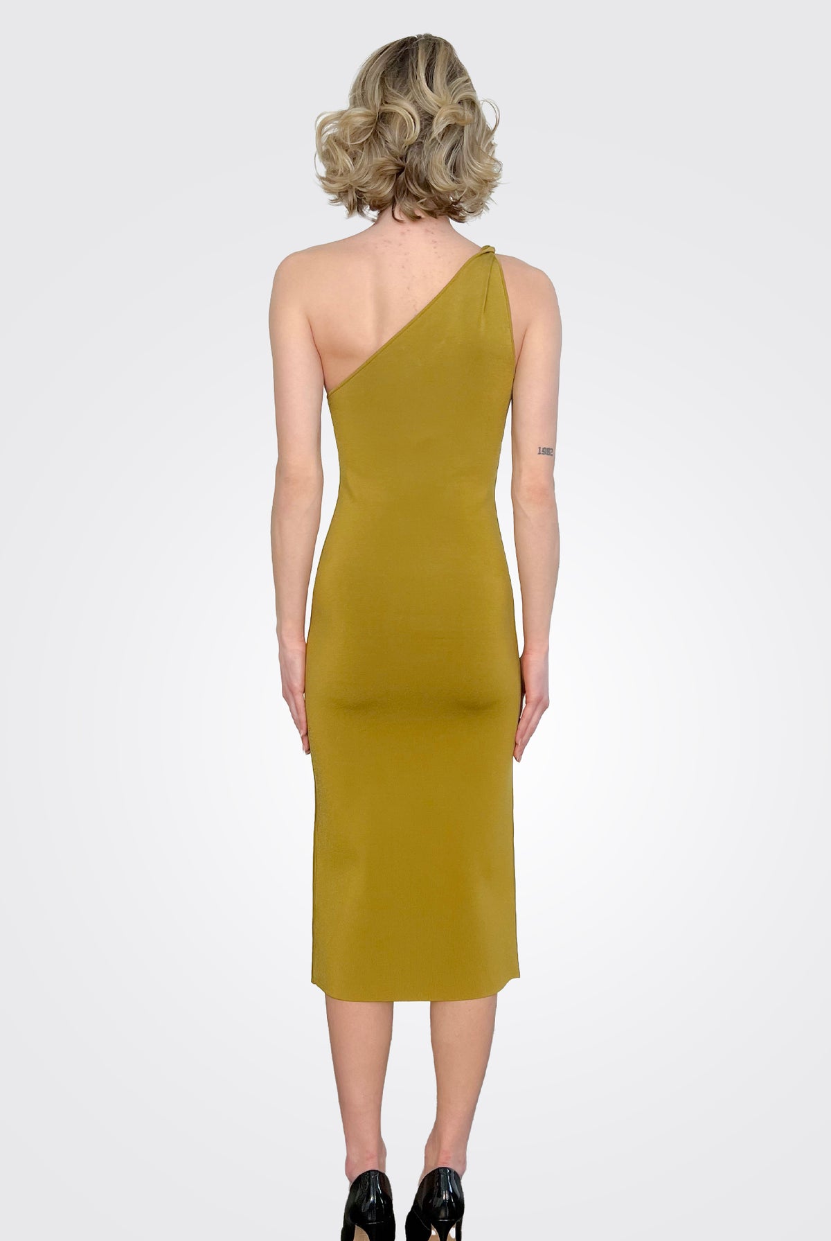Persephone Dress - Olive by Galvan London — alternate view
