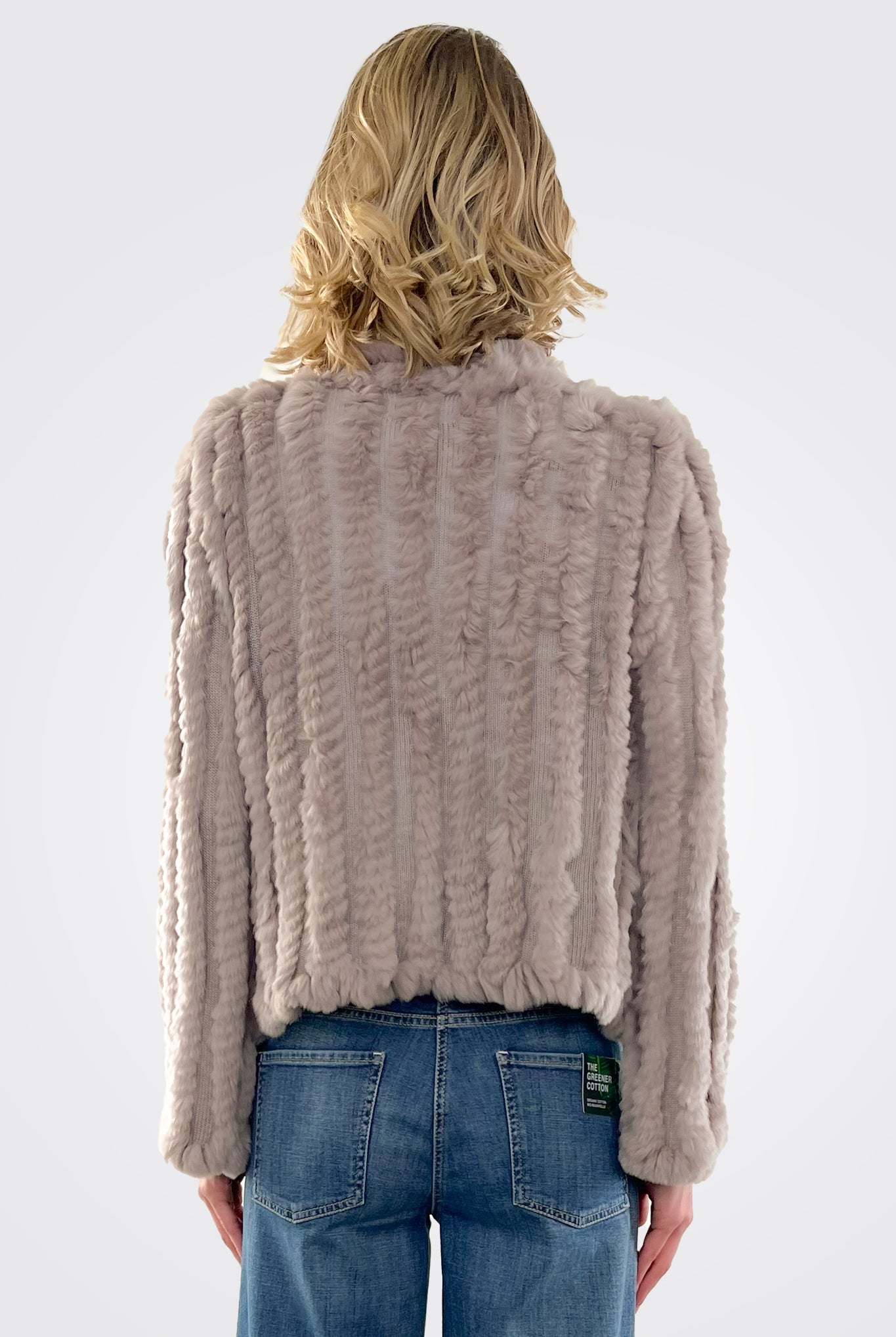 Rosa Fur Jacket - Pewter by Heartloom — view 4