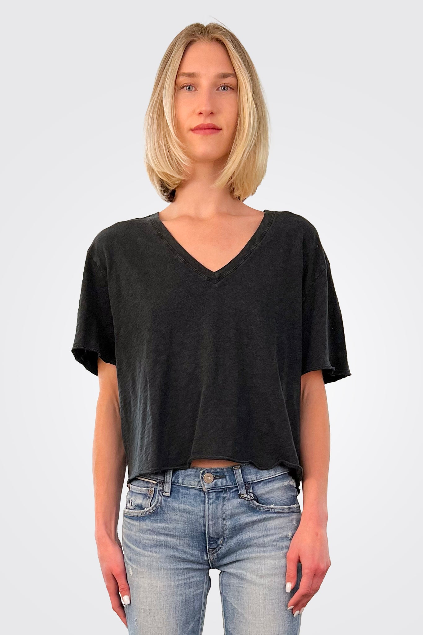 Boxy Short Sleeve Tee - Phantom by HelloNite | 25 South Boutiques