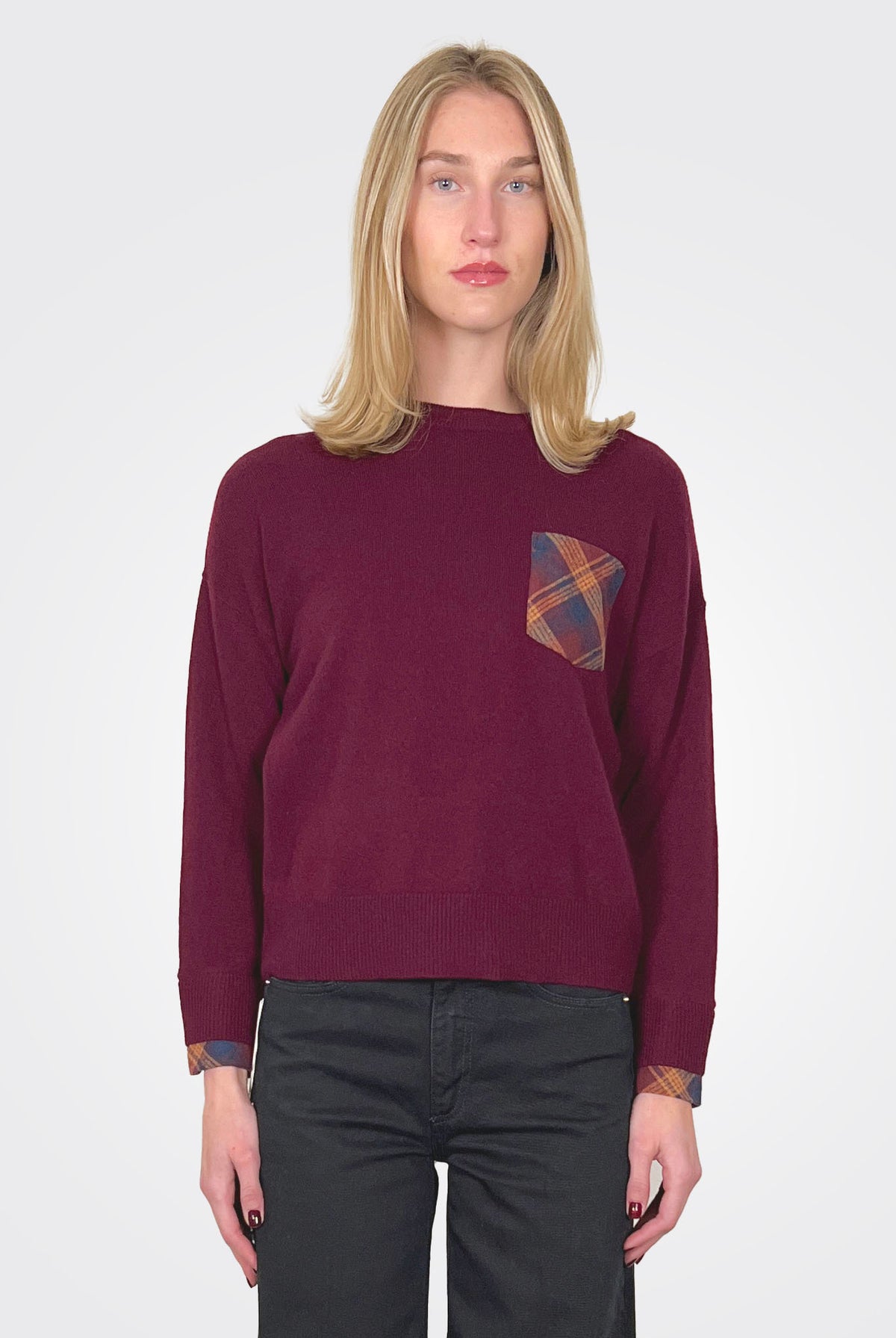 Edie Patch Pocket Sweater - Pinot by 27 Miles | 25 South Boutiques