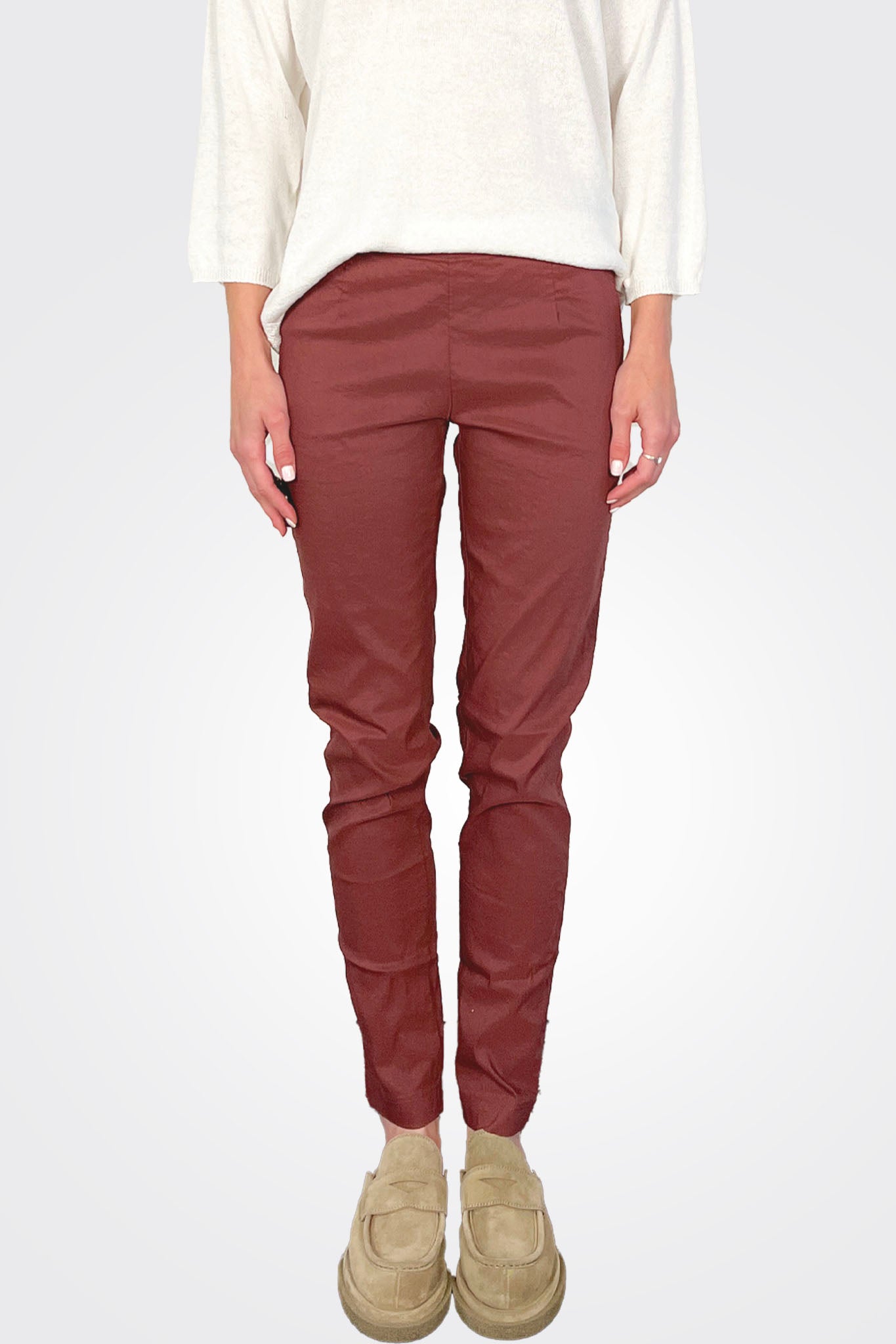 Slim Trouser - Wine by Rundholz — alternate view