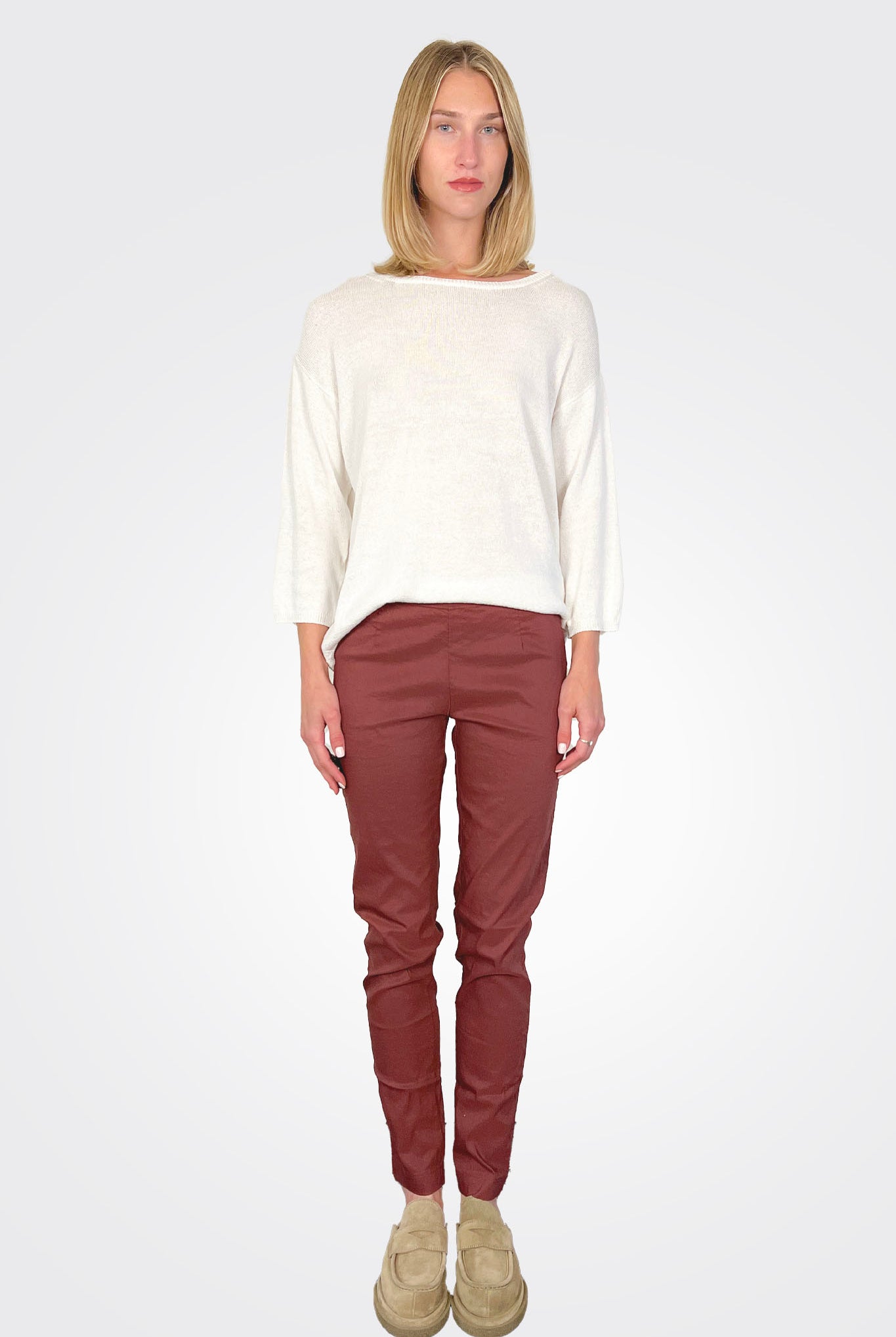 Slim Trouser - Wine by Rundholz | 25 South Boutiques