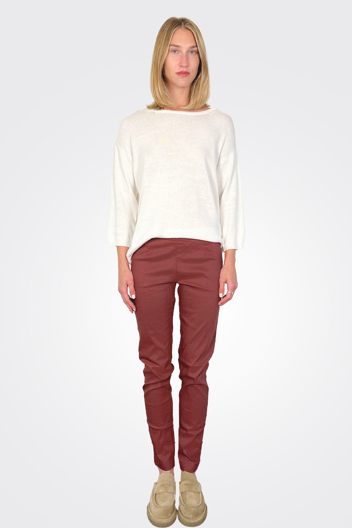 Slim Trouser - Wine by Rundholz | 25 South Boutiques