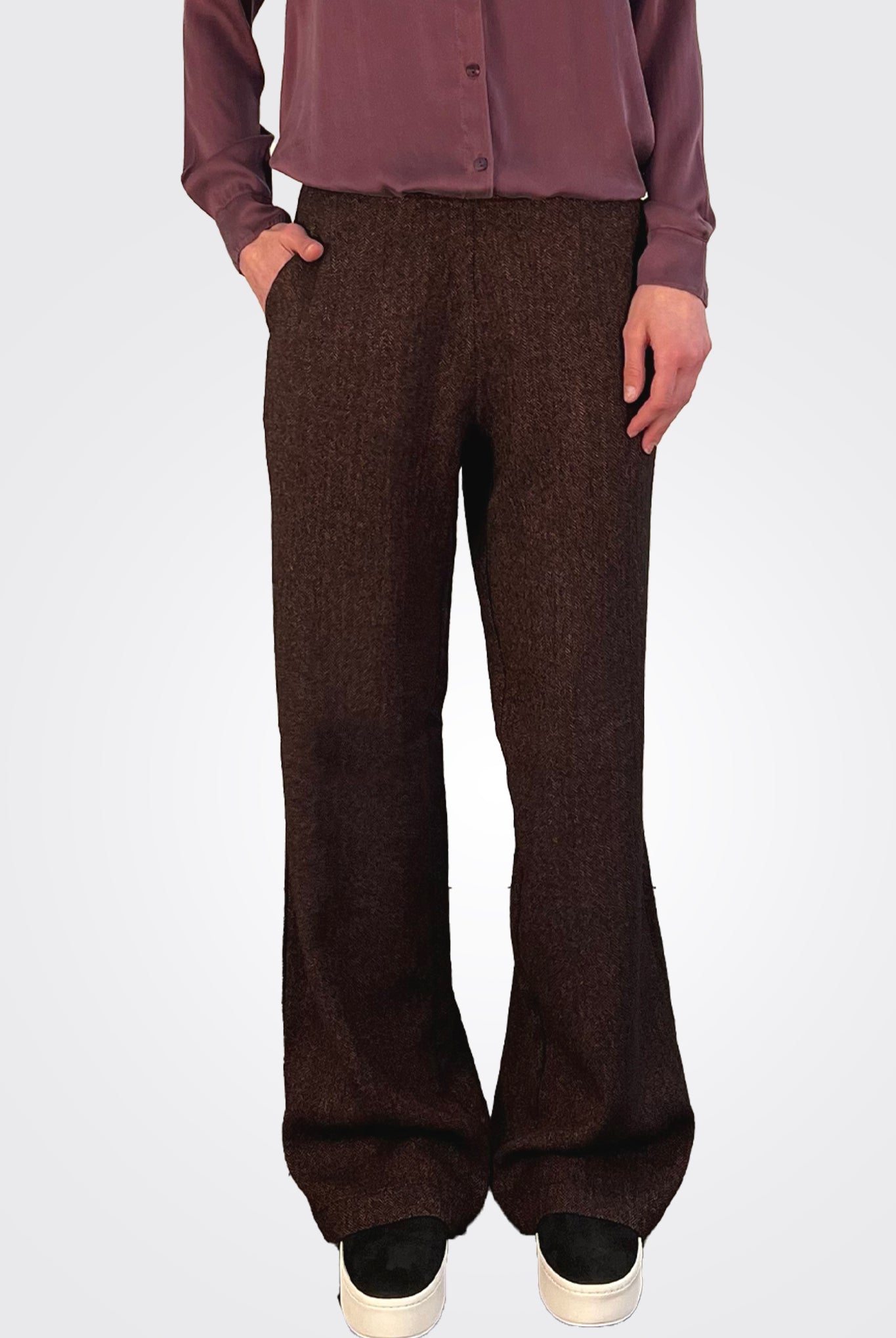 Flare Trousers - Cherry by Transit Par-Such — alternate view