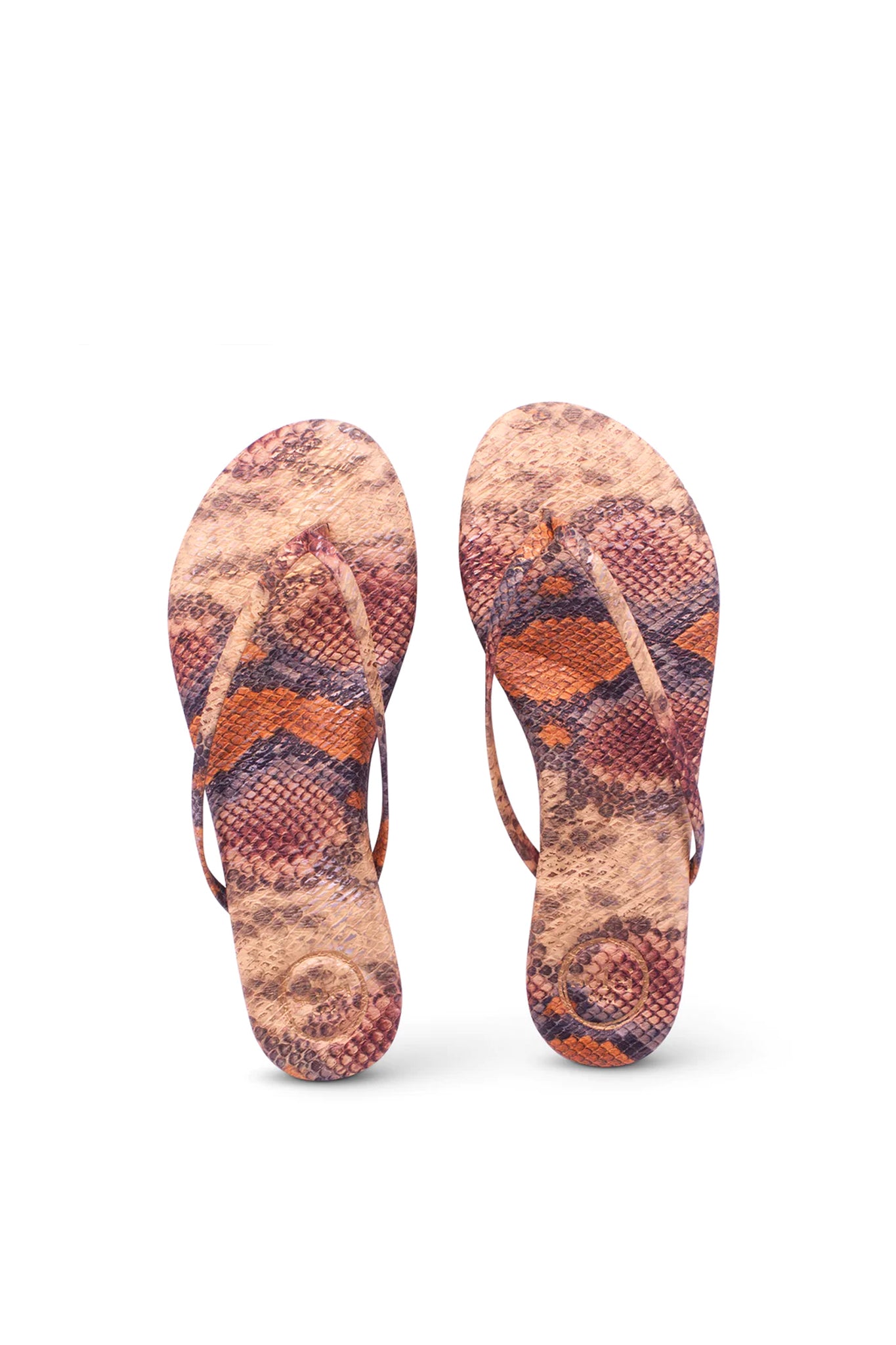 Indie Flip Flops - Python Print Amber Jewel by Soléi Sea — view 3