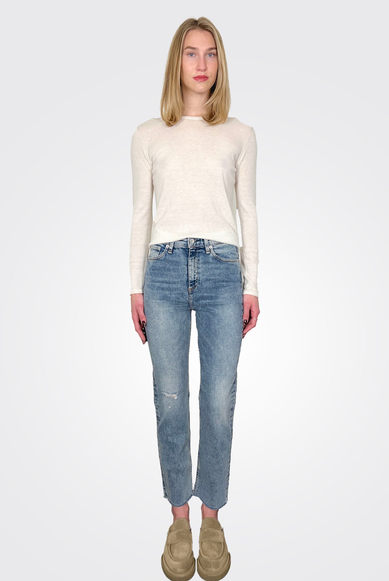 Clare High Rise Ankle Cigarette - Arctic by Rag & Bone | 25 South Boutiques