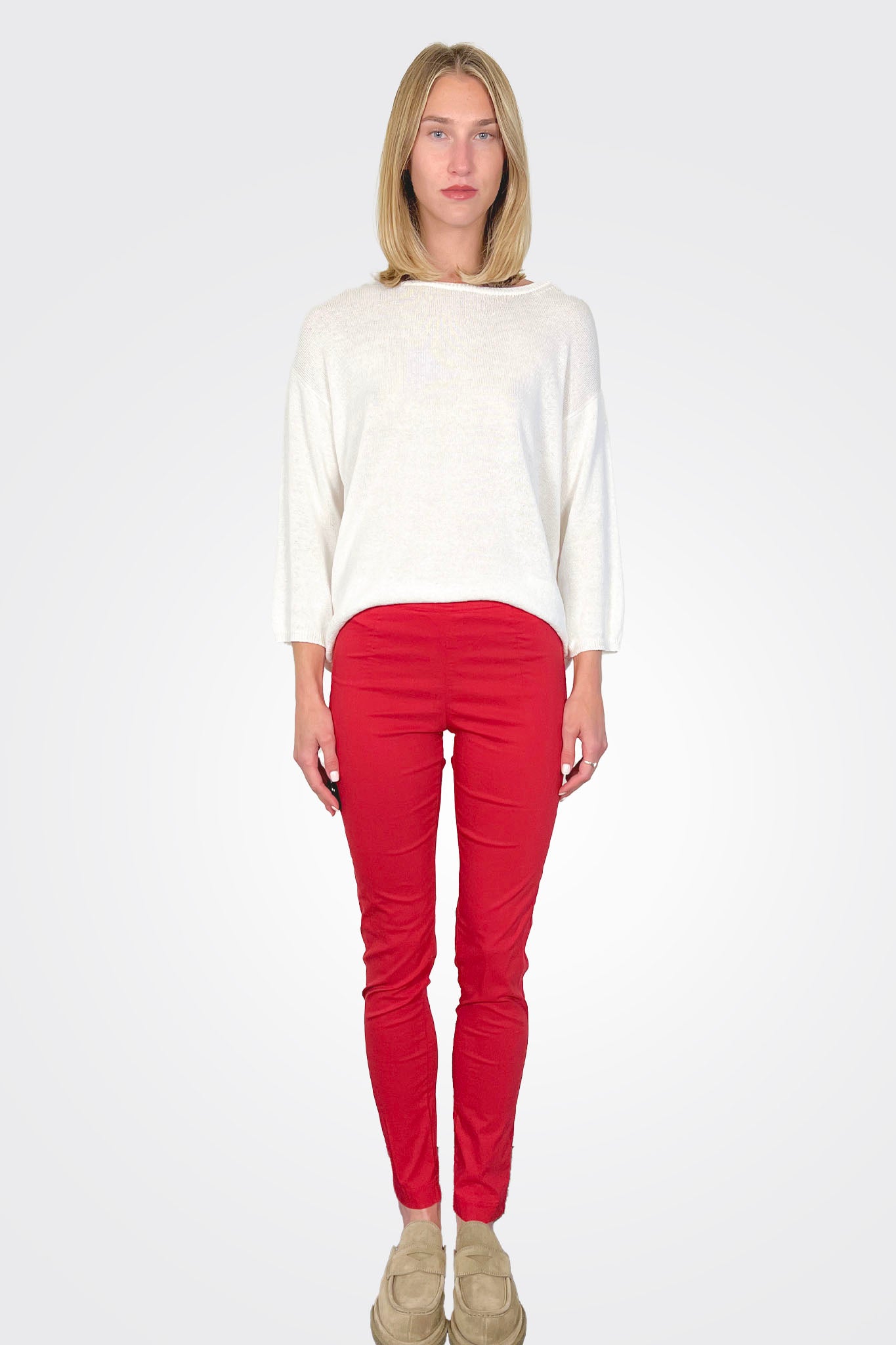 Slim Fit Trousers - Red by Rundholz | 25 South Boutiques
