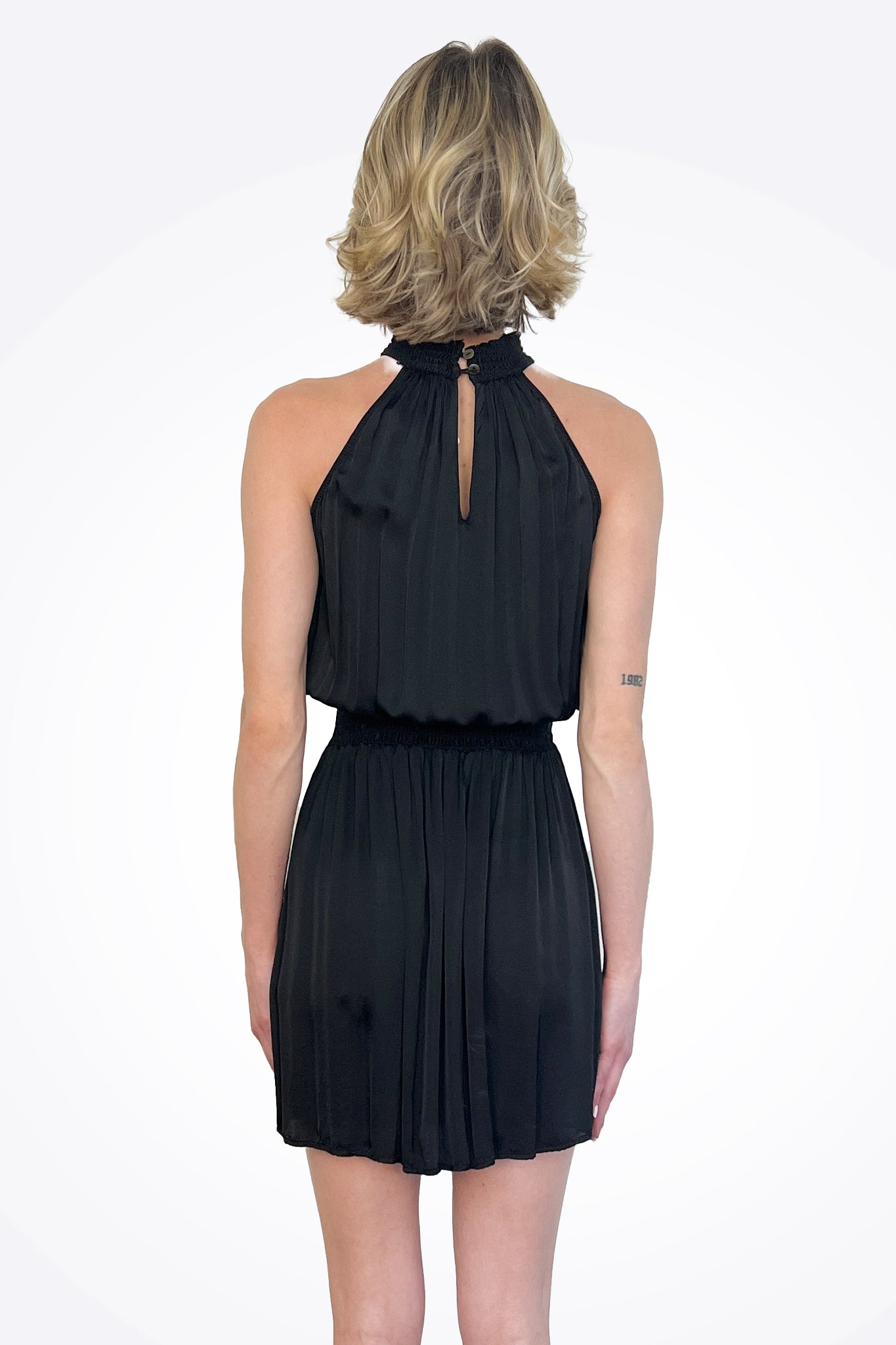 Mockneck Mini Dress - Black by Red Haute — view 3