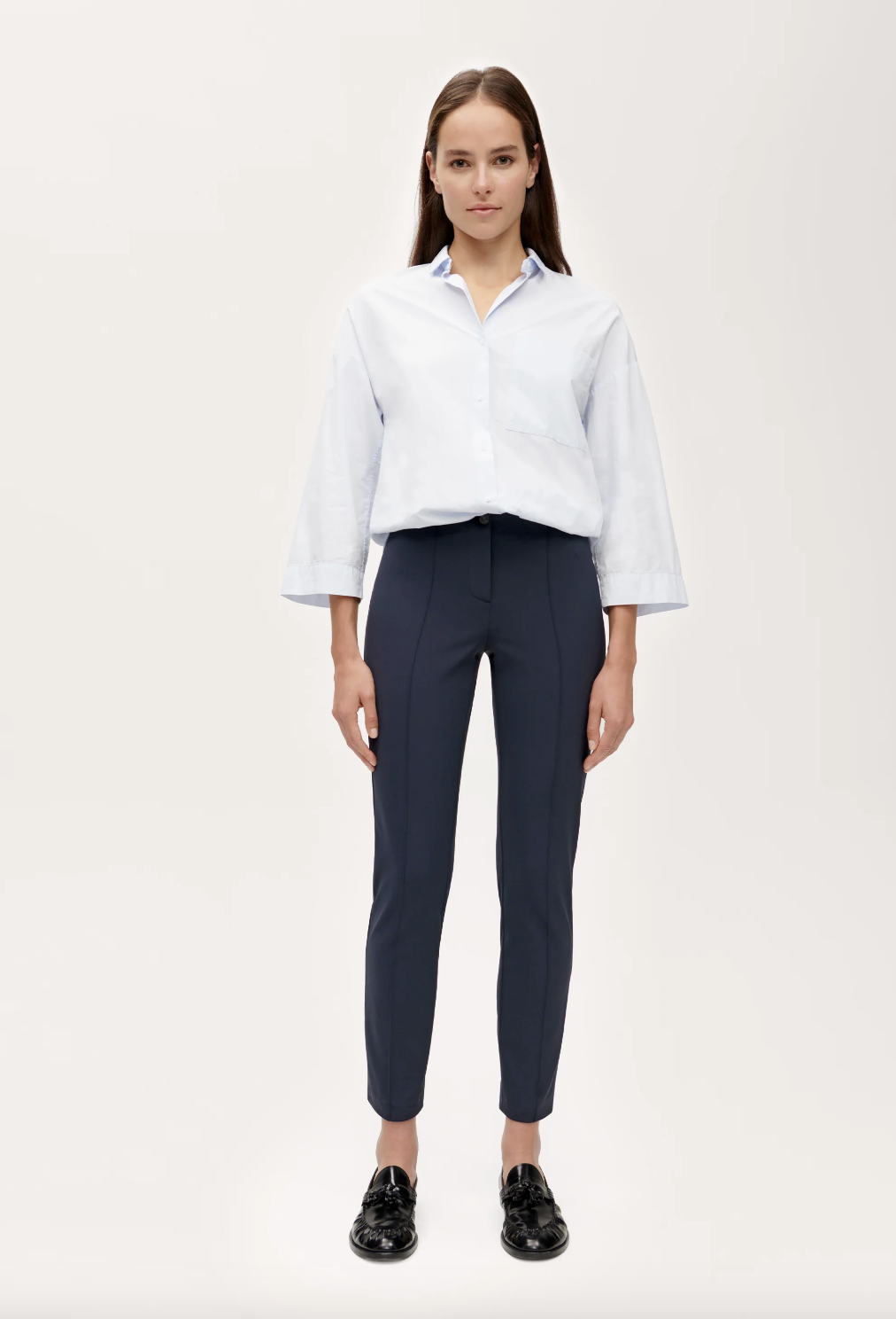 Ros Slim Fit - Marine Blue by Cambio — alternate view