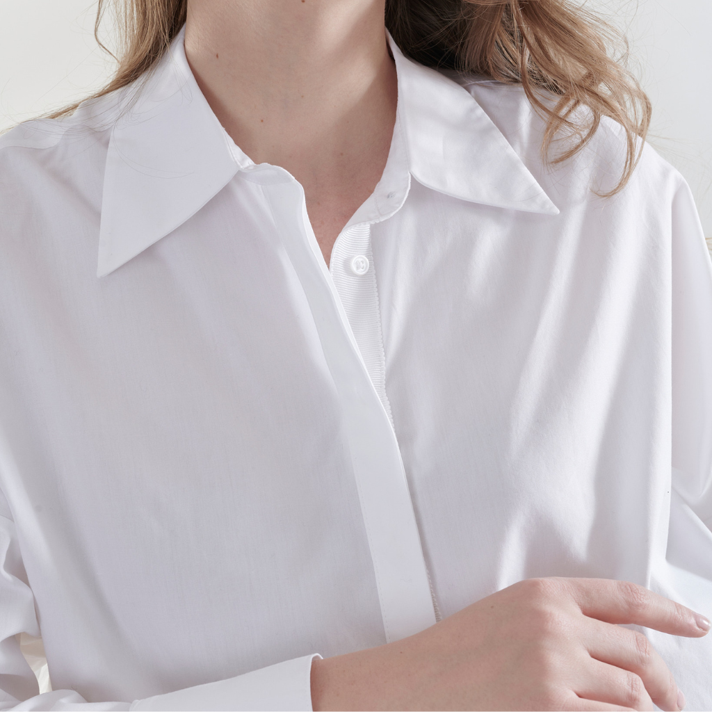 Rosa Shirt - Optical White by Hana San — view 3