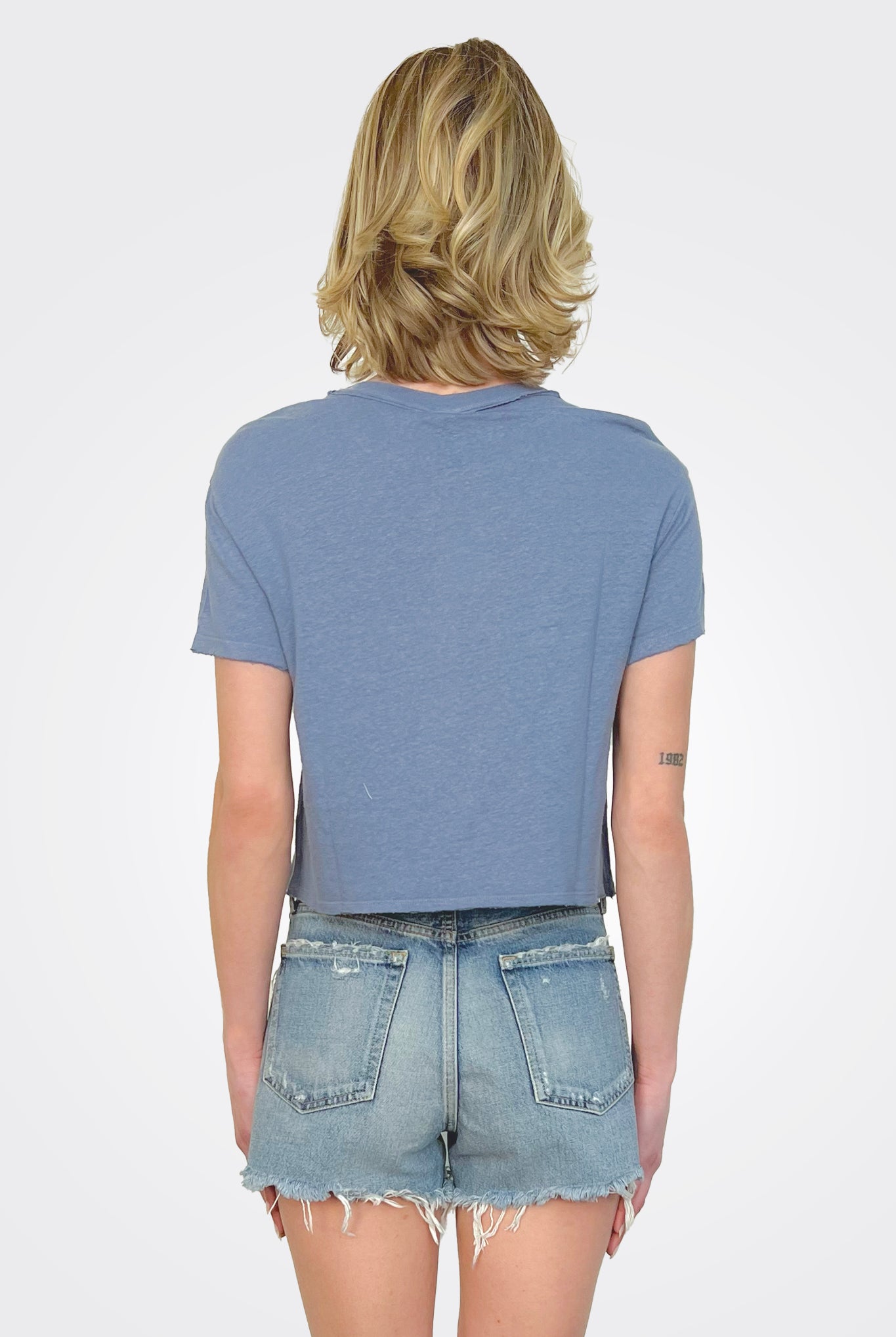 Boxy Crop Tee - Rainstorm by Bobi — alternate view