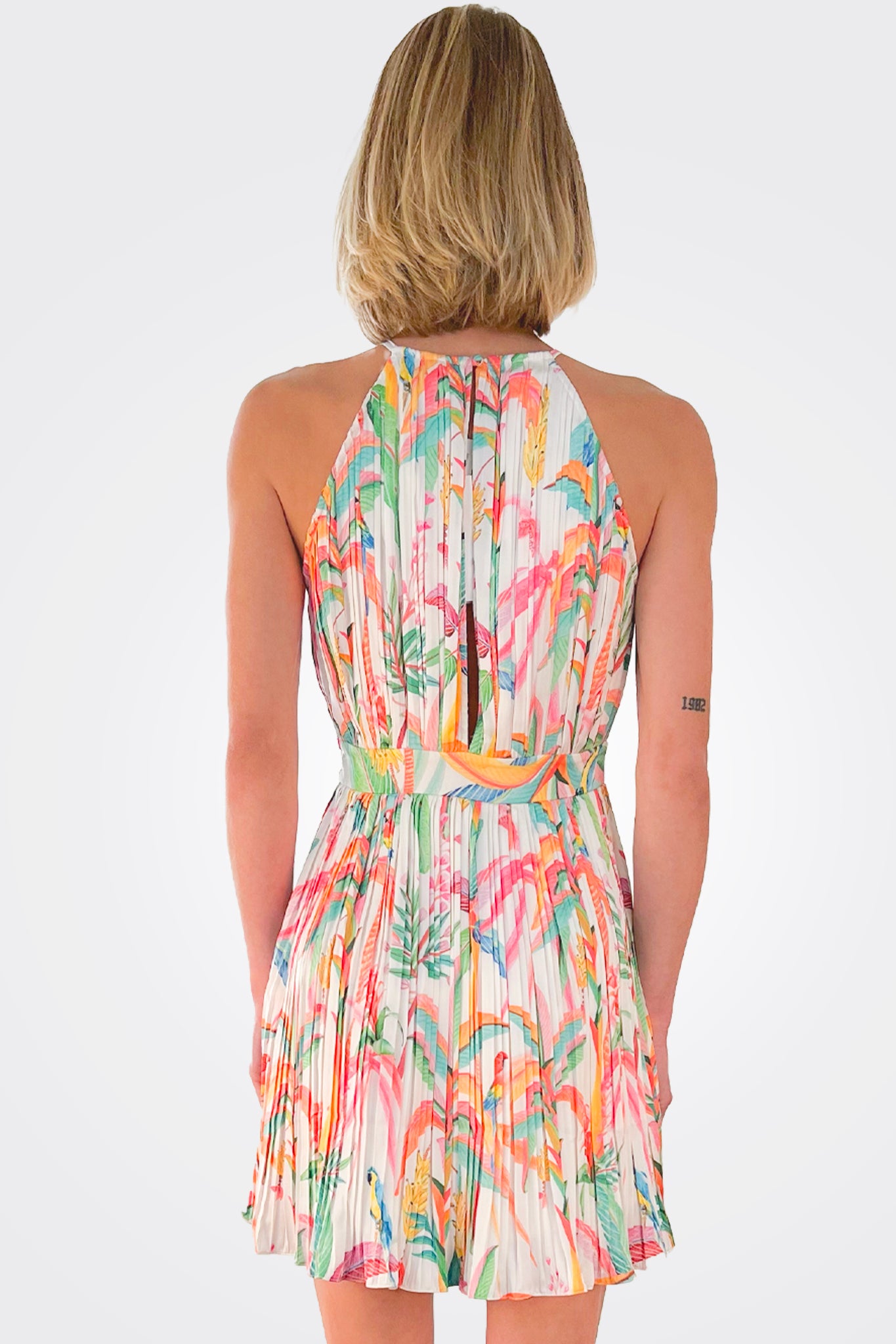 Rio Sleeveless Short Dress - Tropical by Rococo Sand — view 4