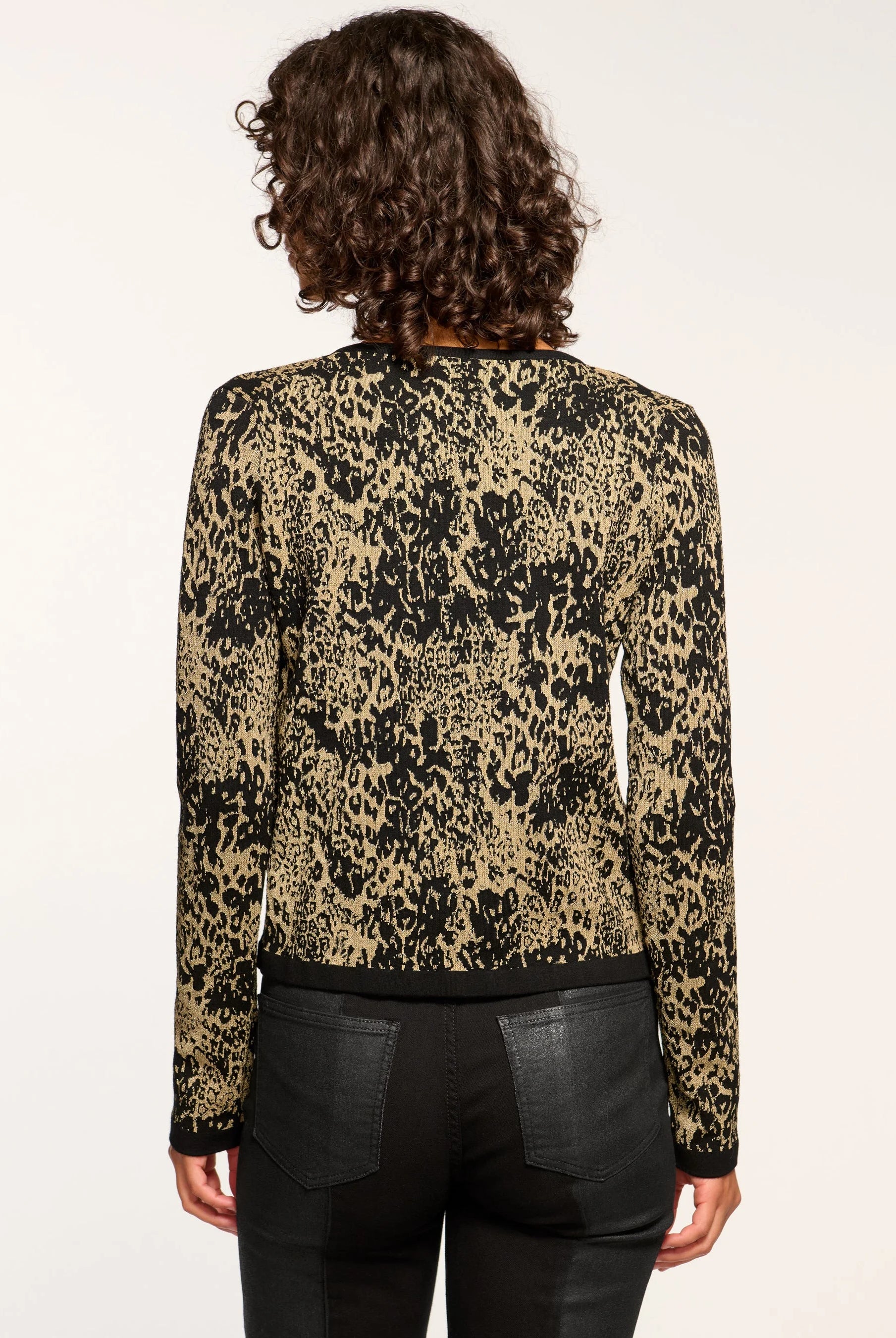 Tricia Cardigan Sweater - Black Gold by Ramy Brook — view 3