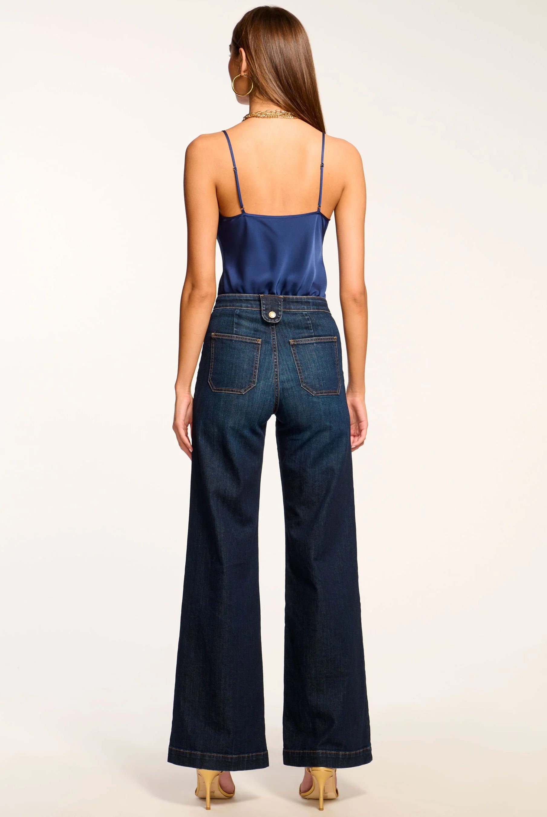 Theodora Wide Leg Jean - Dark Rinse by Ramy Brook — view 4