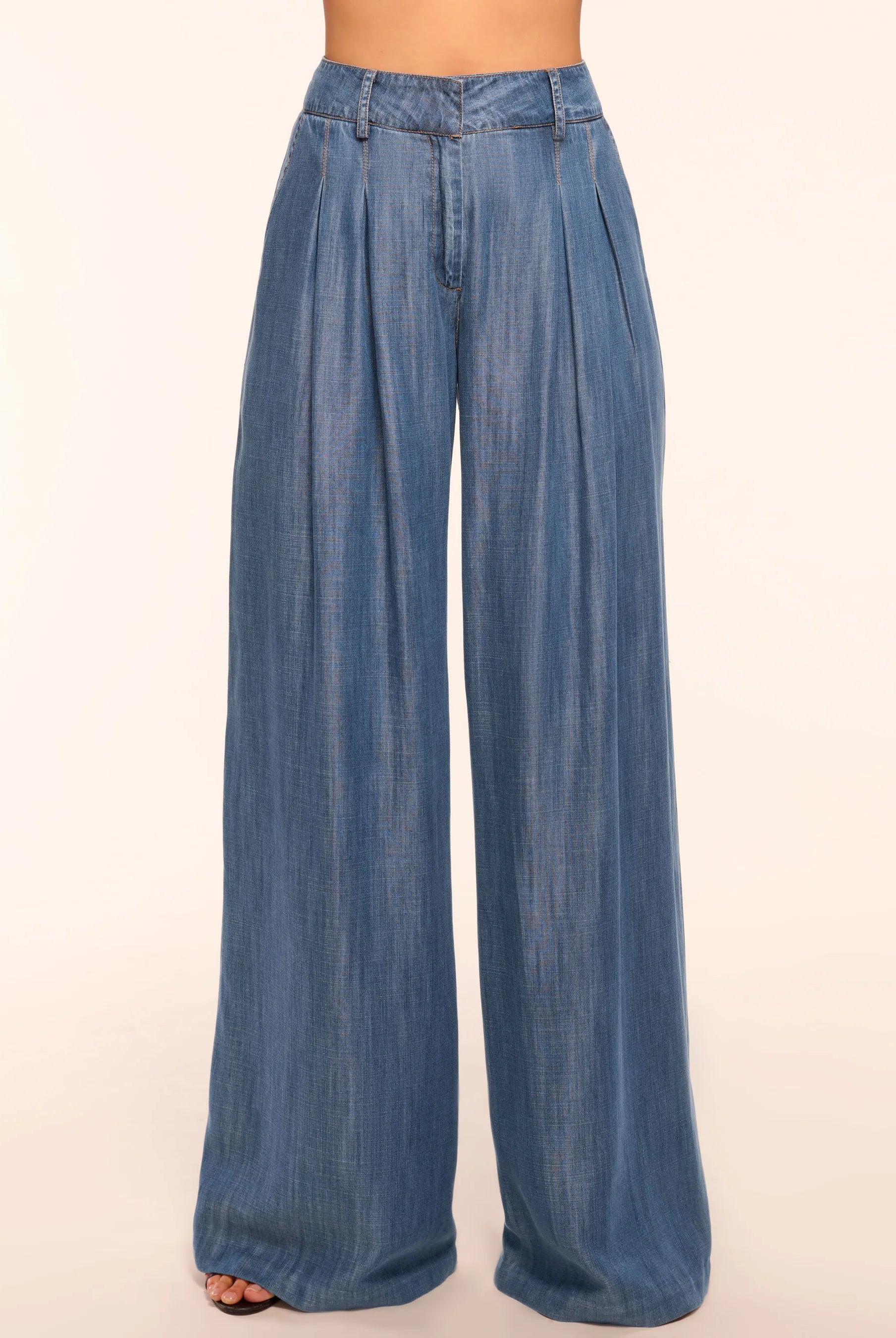 Oscar Pleated Pant - Chambray by Ramy Brook — alternate view