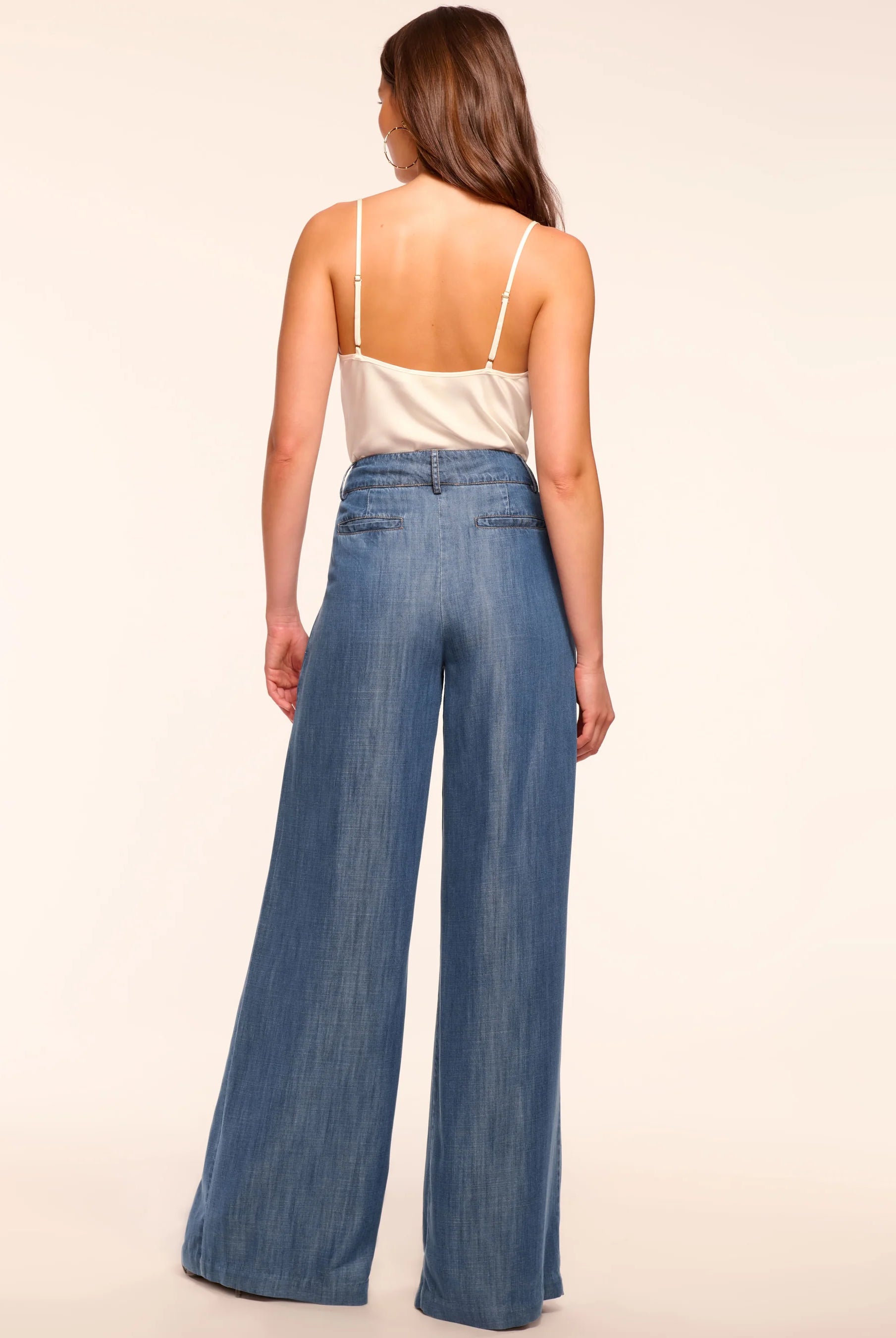 Oscar Pleated Pant - Chambray by Ramy Brook — view 4