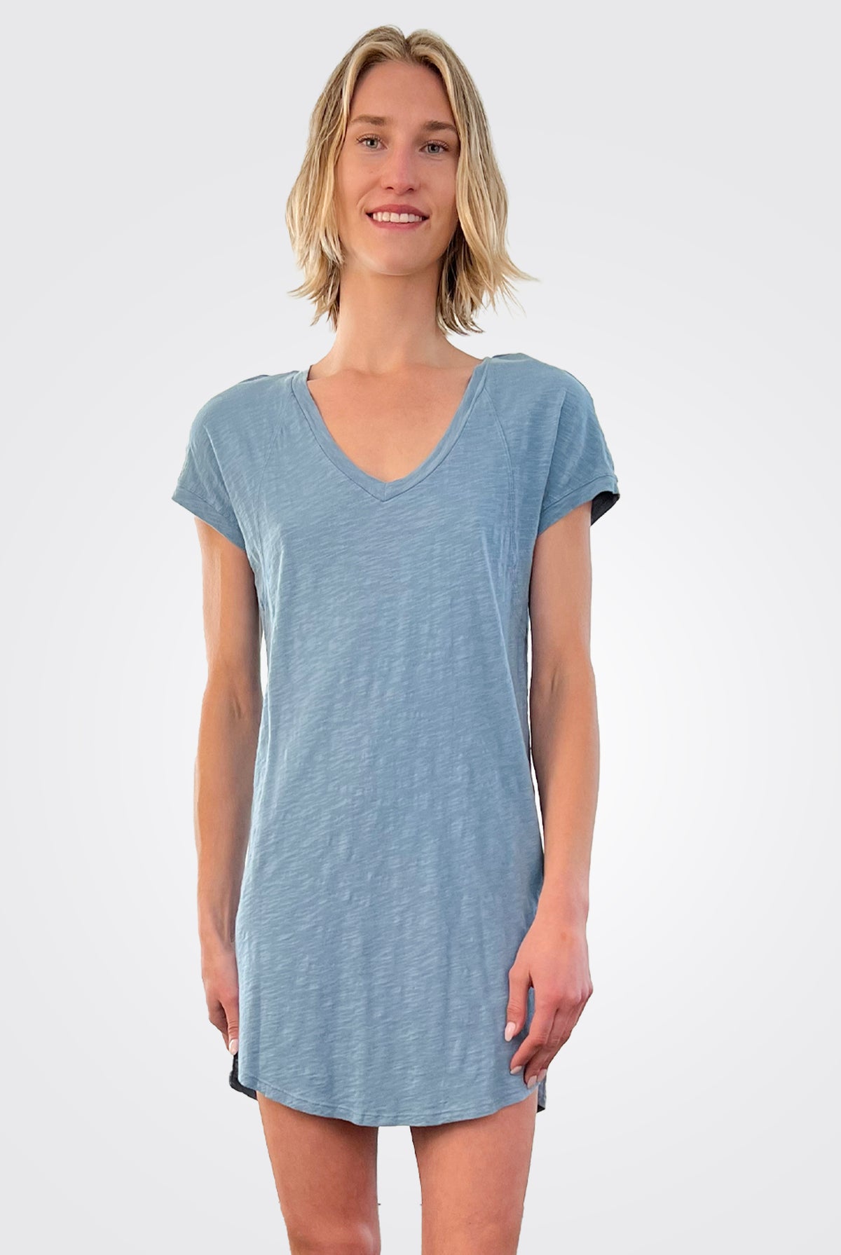 Raglan T Shirt Dress - River by Bobi — alternate view