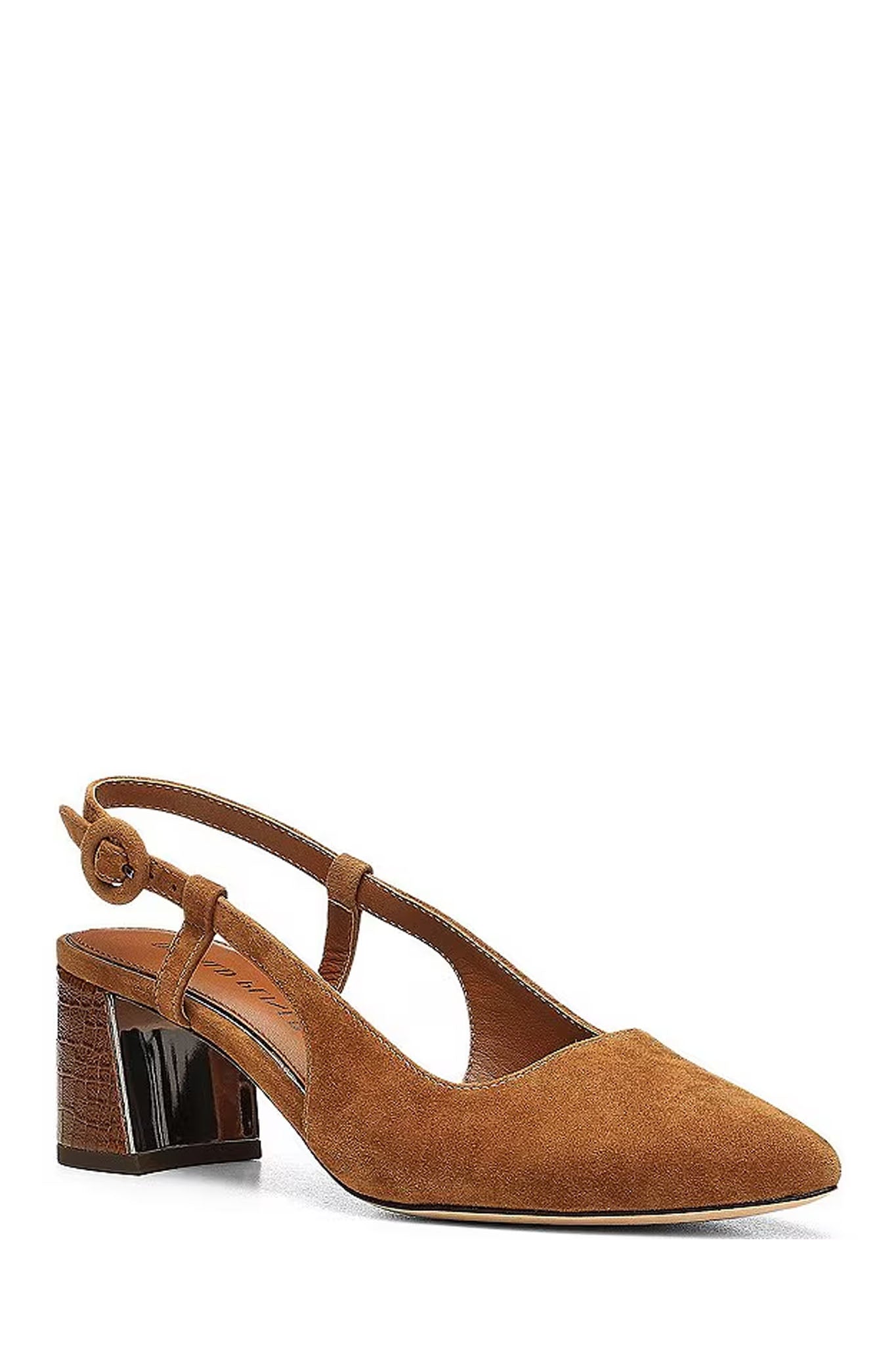 Song Croc Heel - Saddle Suede by Donald Pliner — alternate view