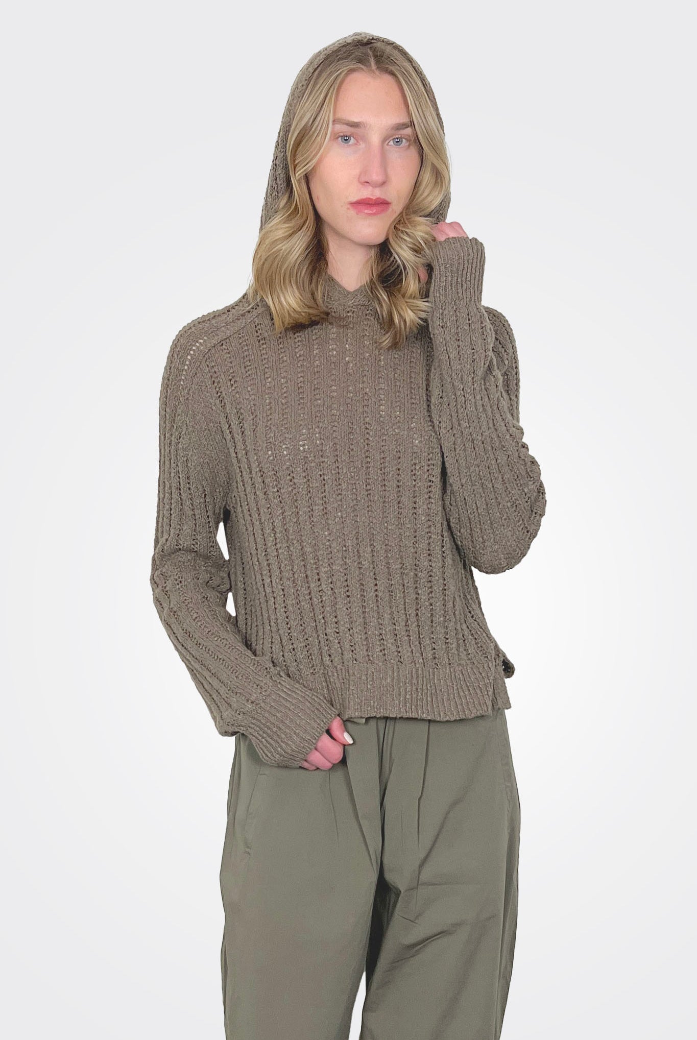 Cotton Linen Silk Hoodie - Safari by Kristensen | 25 South Boutiques