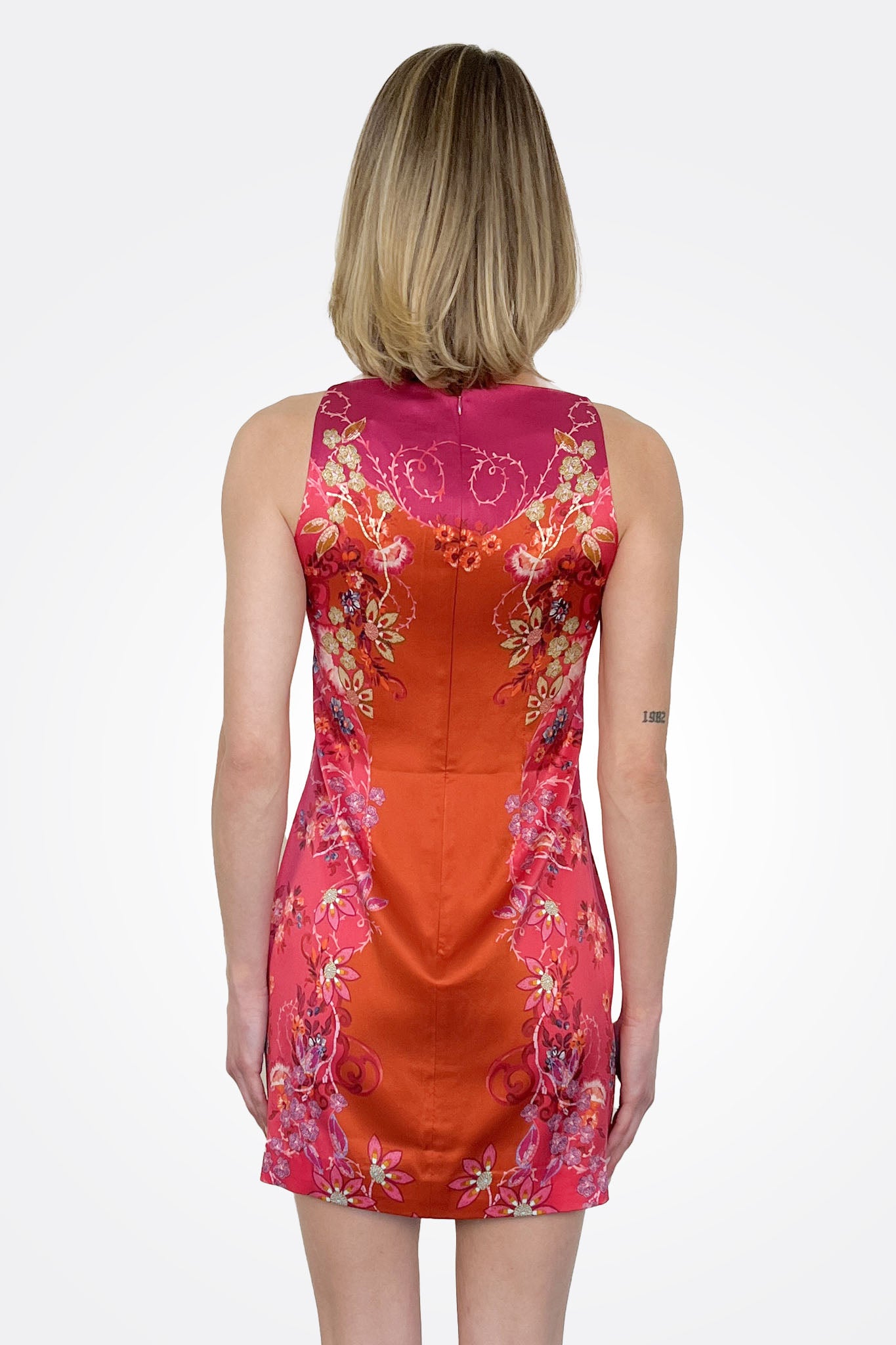 Alba Silk Dress - Piazza Print by Saloni — view 5