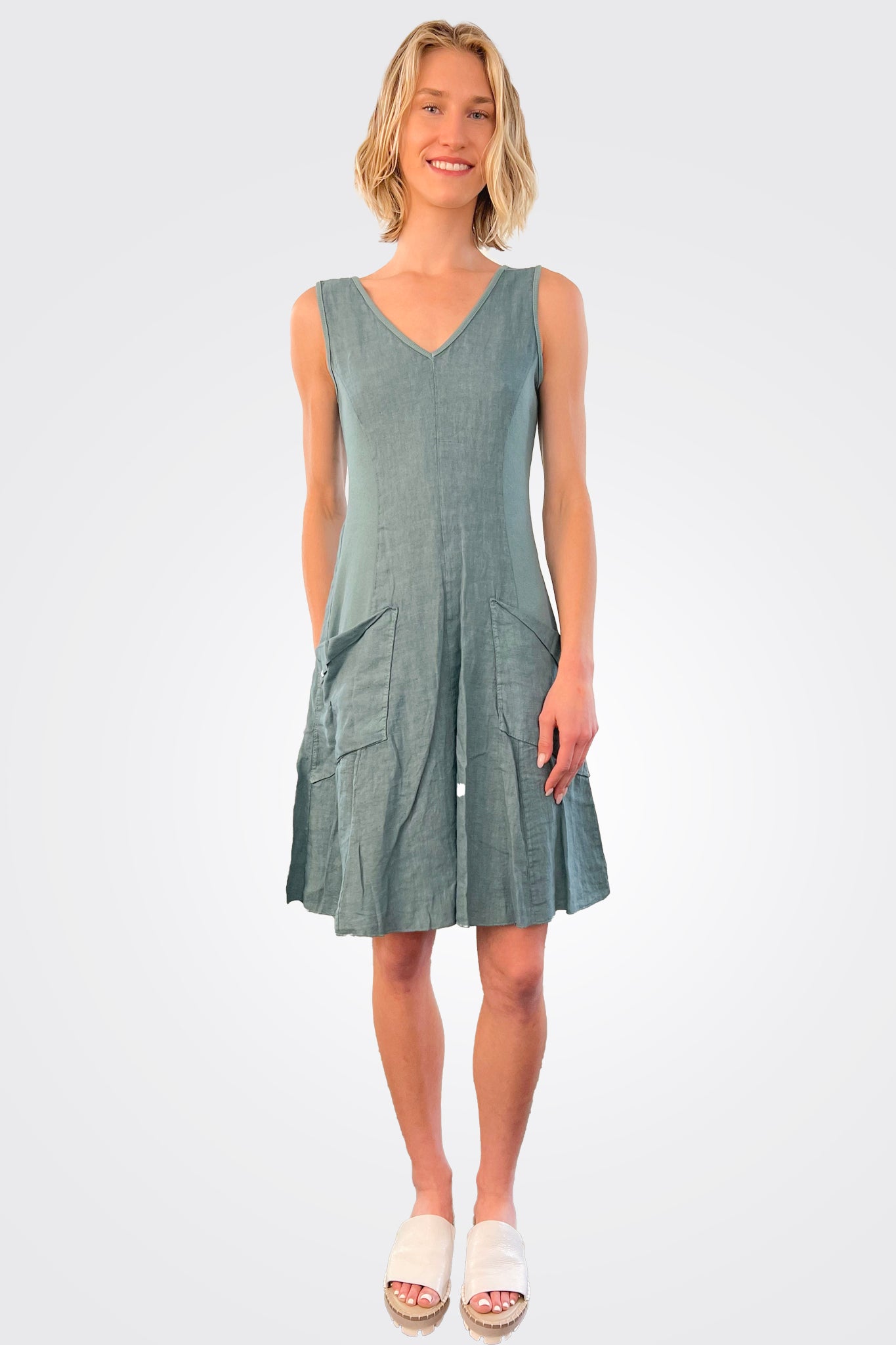V Neck Short Dress - Salvini by Inizio | 25 South Boutiques