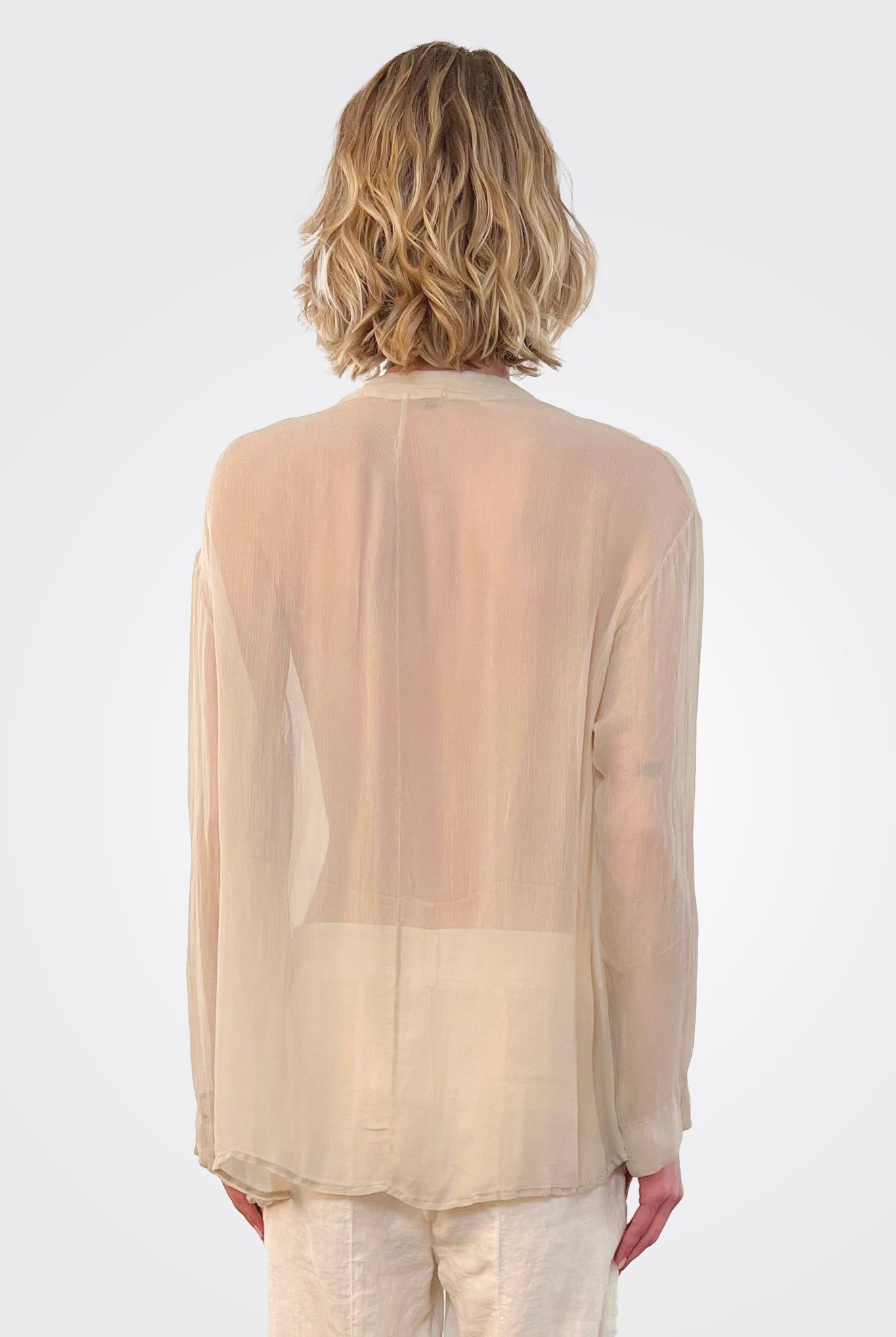 Semi Sheer Blouse - Sand by Transit Par-Such — alternate view