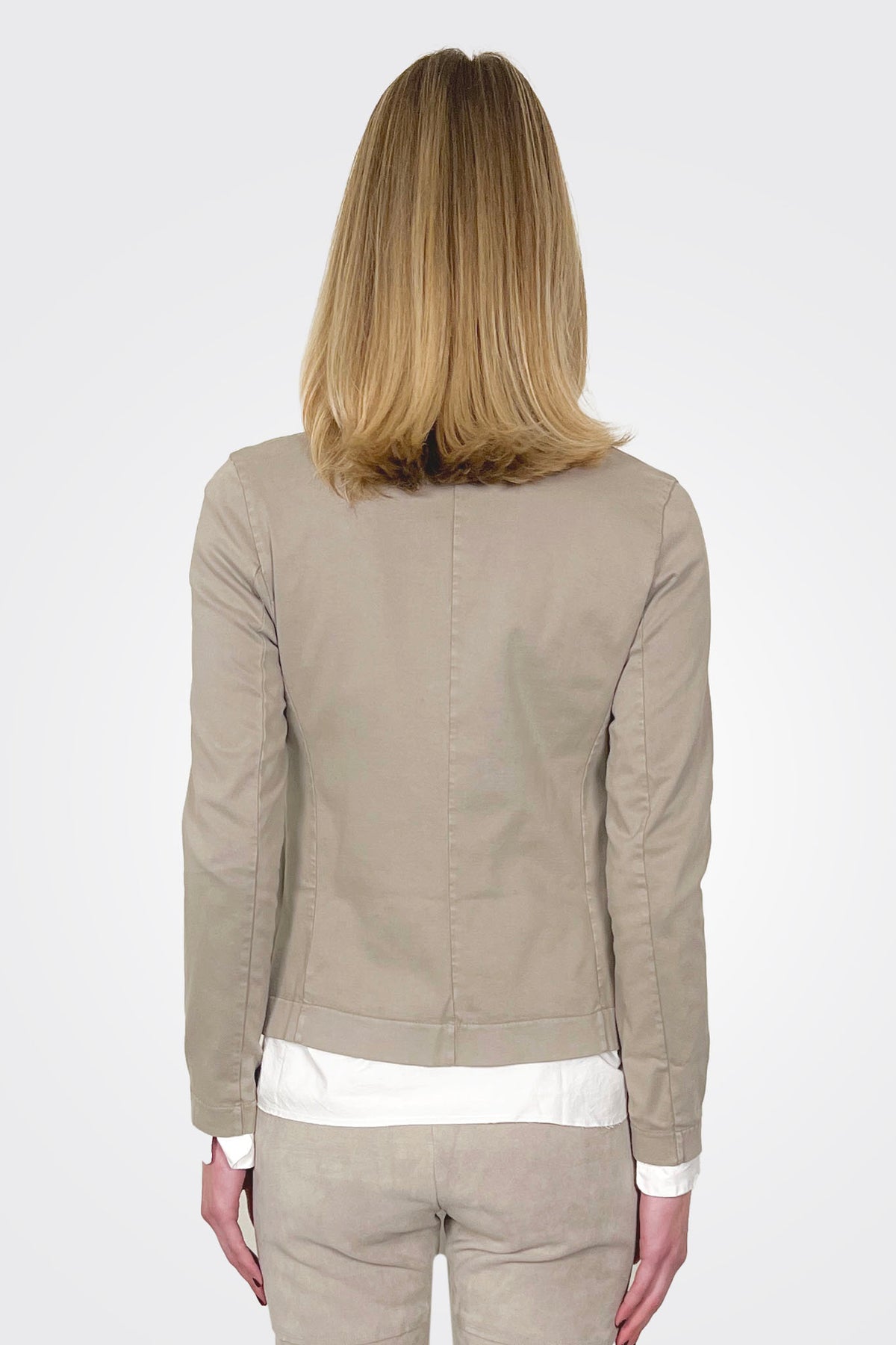 Mandarin Collar Jacket - Sand by Transit Par-Such — view 3