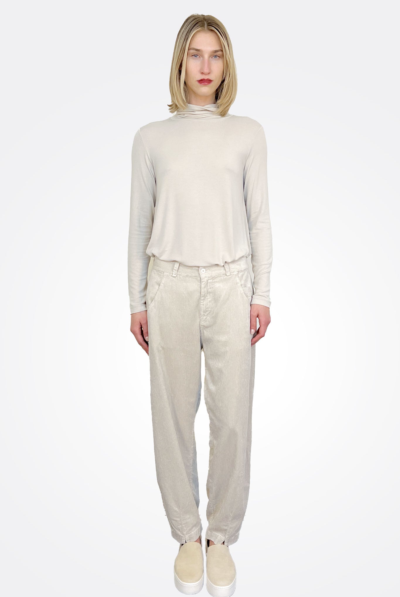 Comfort Fit Corduroy Trousers - Sand by Transit Par-Such | 25 South Boutiques