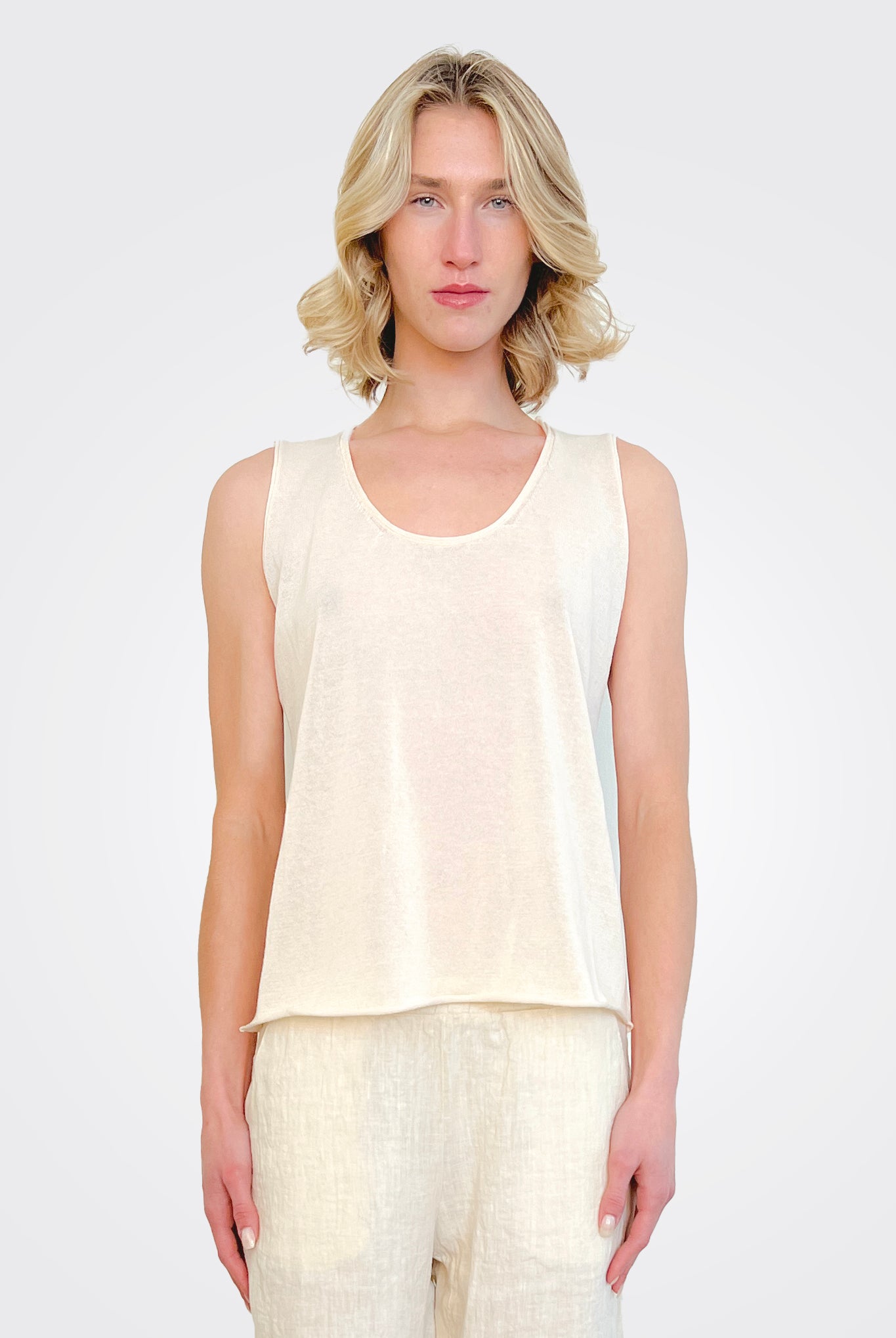 Round Neck Tank - Ivory by Transit Par-Such | 25 South Boutiques
