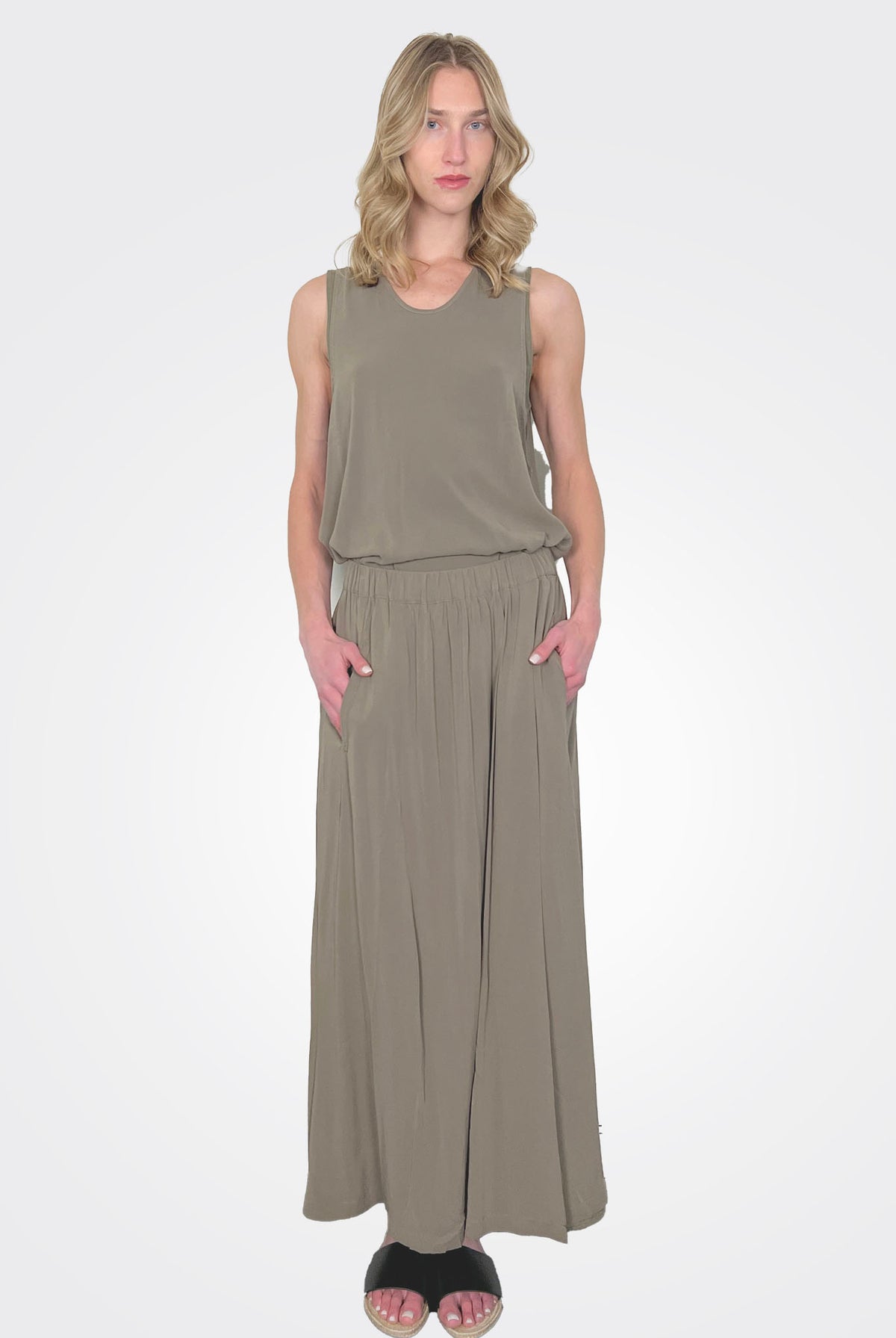 Silk Georgette Tank - Safari by Kristensen — alternate view
