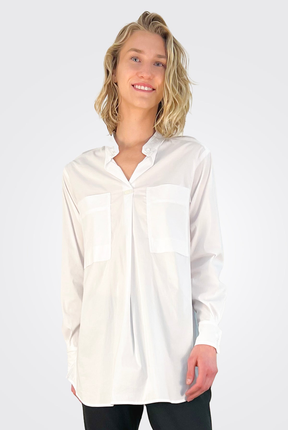 Double Pocket Blouse - White by Beate Heymann | 25 South Boutiques