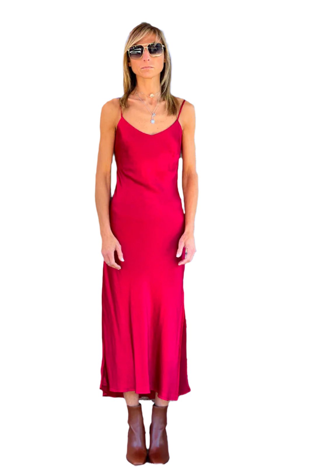 Winner Silky Chemise Dress - Pom by LA Made | 25 South Boutiques